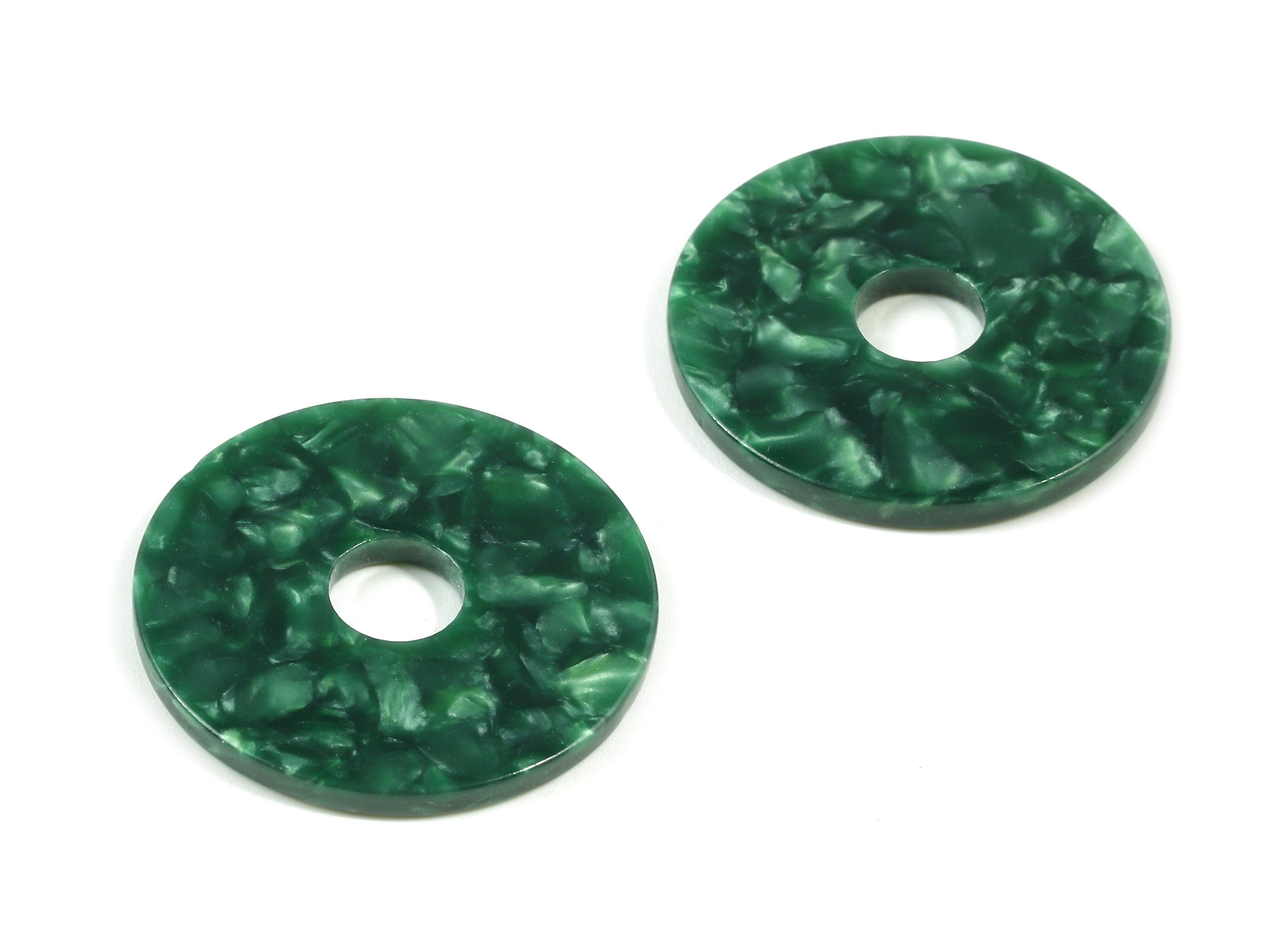 Acetate Circle Charms - Circle Earring & Pendant - Earring Findings - Jewelry Supplies - Color Code: A404 - 29.56x29.56x2.63mm - AC1754-A404 - DOMEDBAZAAR