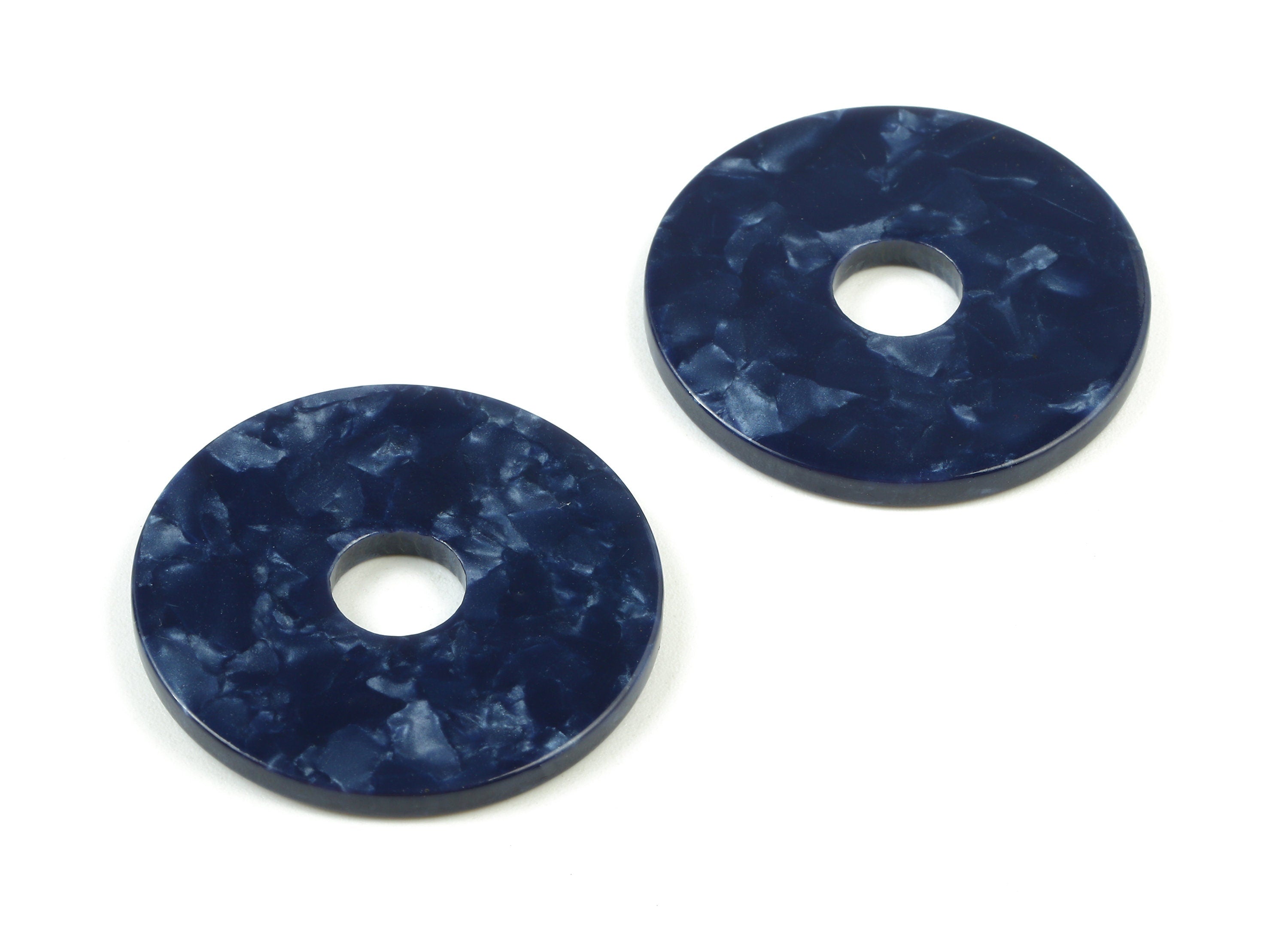 Acetate Circle Charms - Circle Earring & Pendant - Earring Findings - Jewelry Supplies - Color Code: A406 - 29.56x29.56x2.63mm - AC1754-A406 - DOMEDBAZAAR