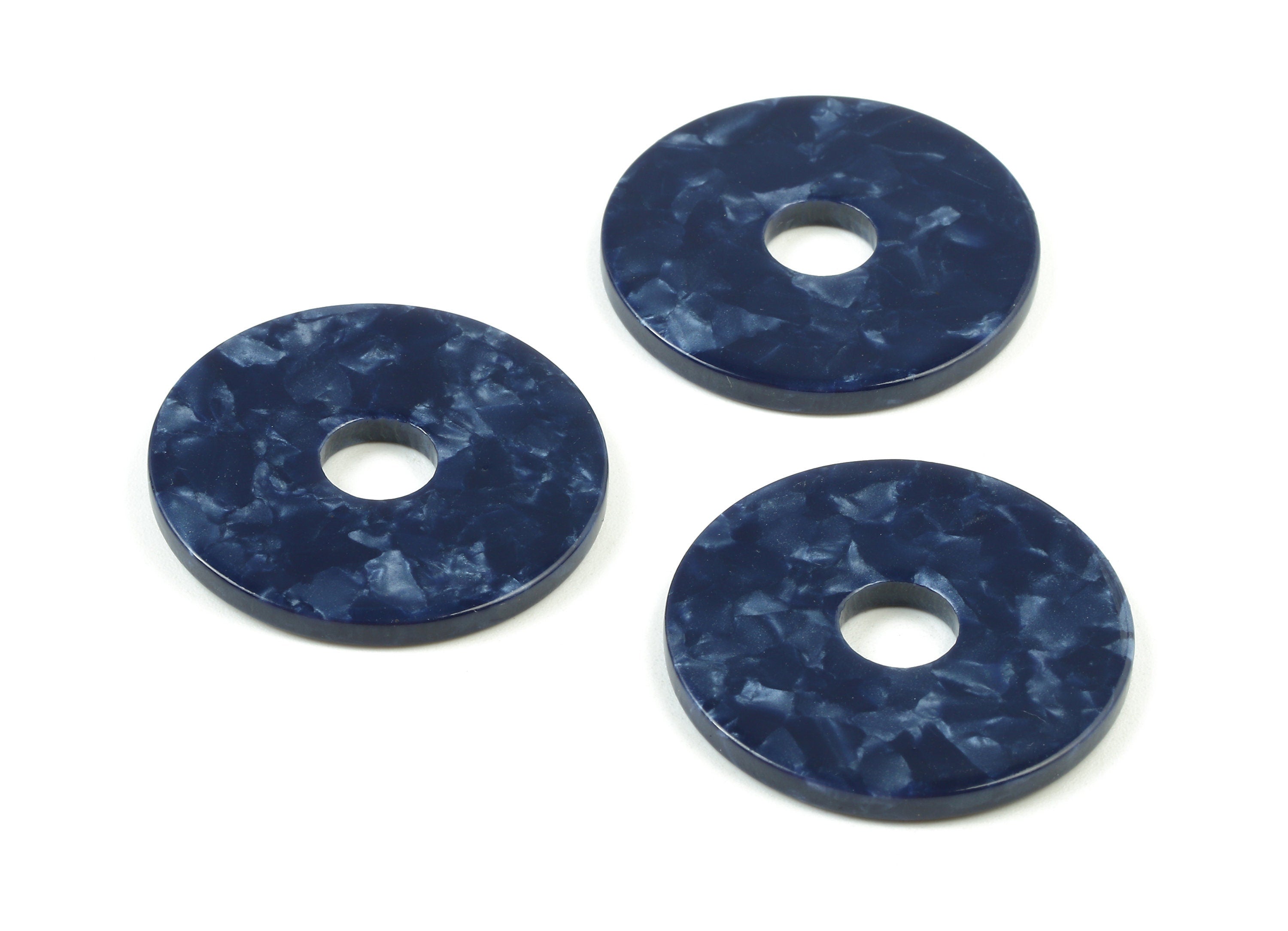 Acetate Circle Charms - Circle Earring & Pendant - Earring Findings - Jewelry Supplies - Color Code: A406 - 29.56x29.56x2.63mm - AC1754-A406 - DOMEDBAZAAR