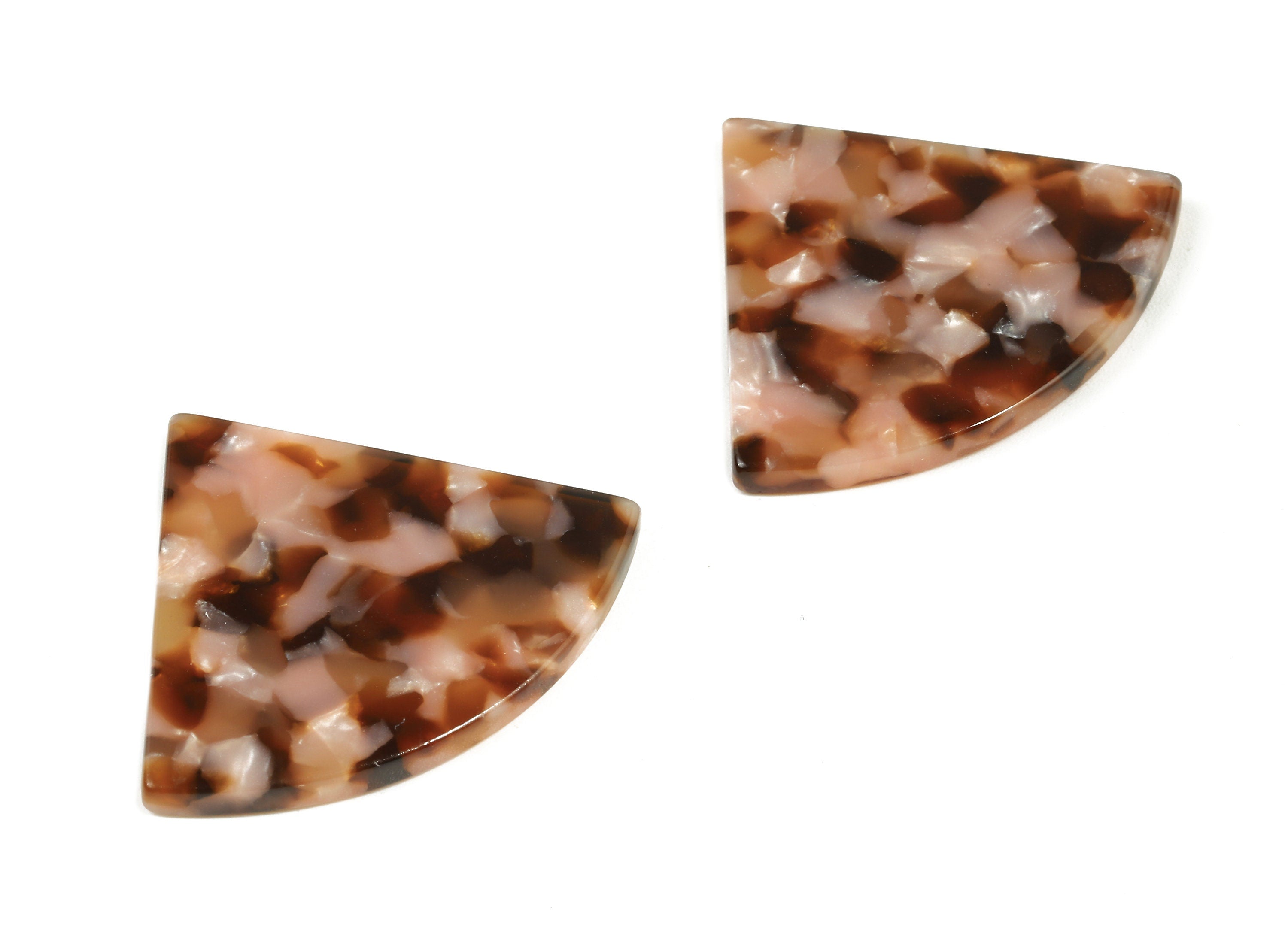 Acetate Pizza Charms - Pizza Earring & Pendant - Earring Findings - No Hole - Color Code: A405 - 34.71x28.41x2.62mm - AC1749-A405 - DOMEDBAZAAR