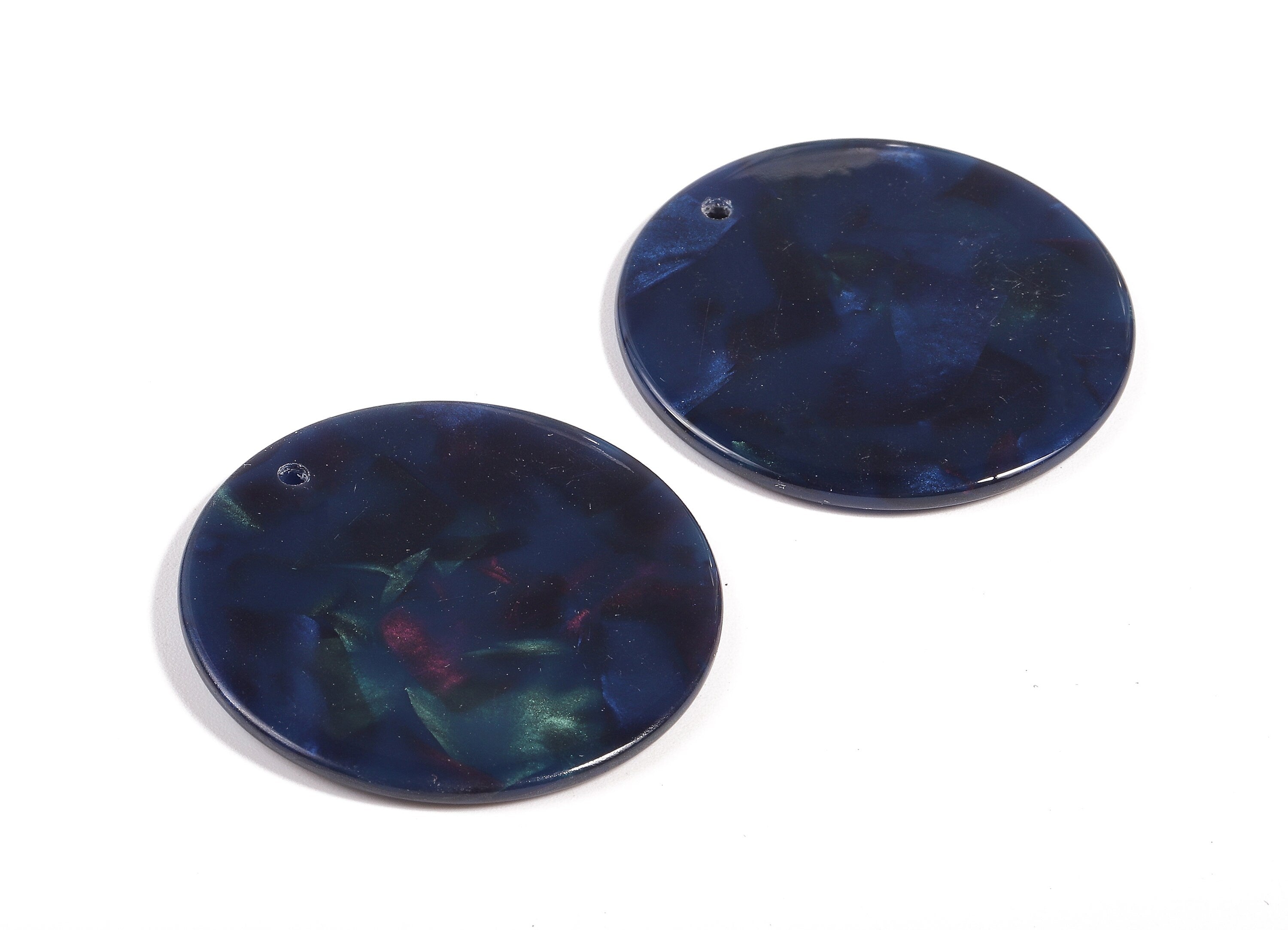 Acetate Round Charms - Coin Earrings and Pendant - Earring Findings - Jewelry Supplys - Color Code: A391- 34.8x34.8x2.54mm - AC1135-A391 - DOMEDBAZAAR