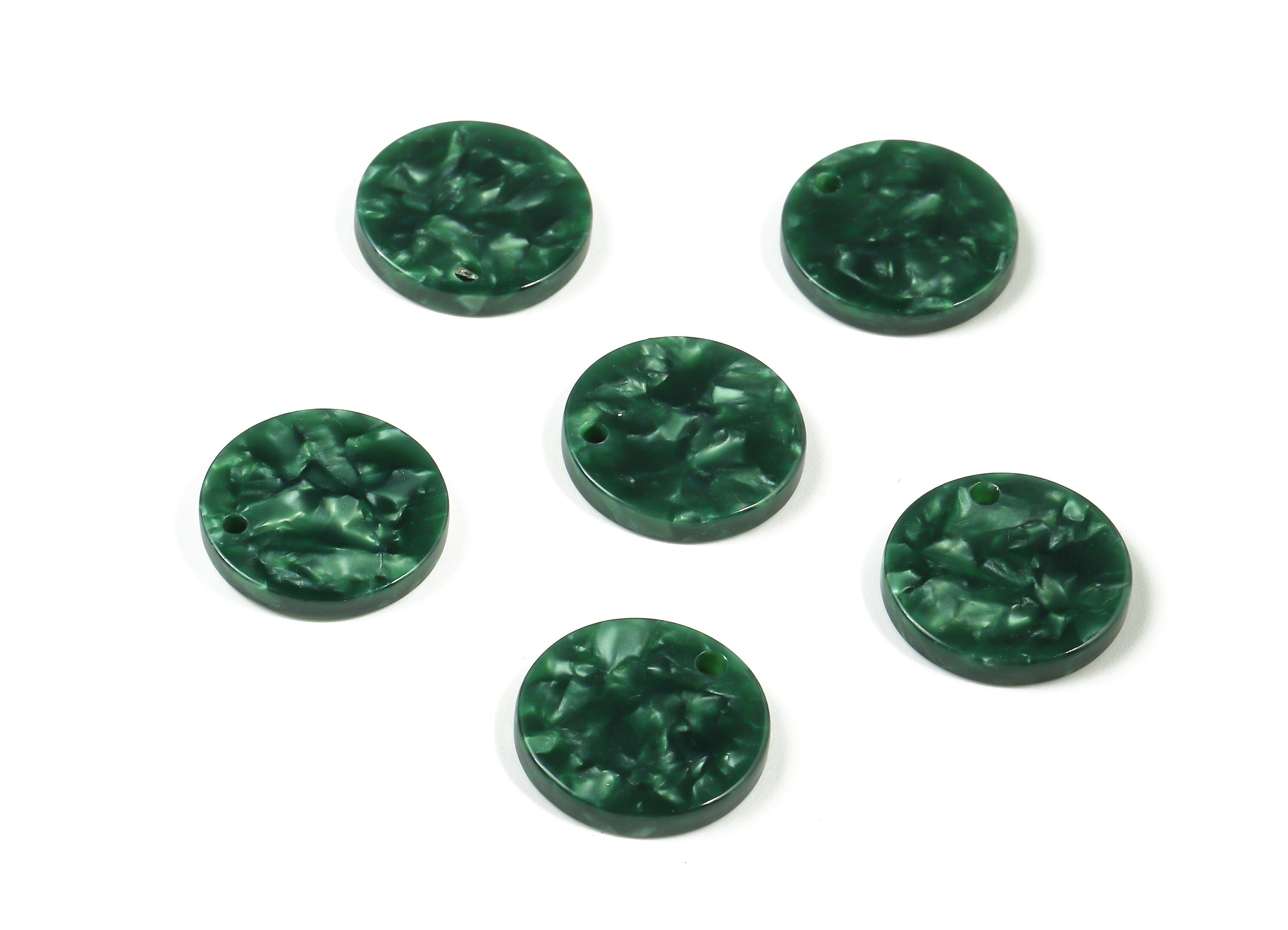 Acetate Round Charms - Round Earring and Pendant - Earring Findings - Jewelry Supplies - Color Code:A404 - 16.88x16.88x2.57mm - AC1609-A404 - DOMEDBAZAAR