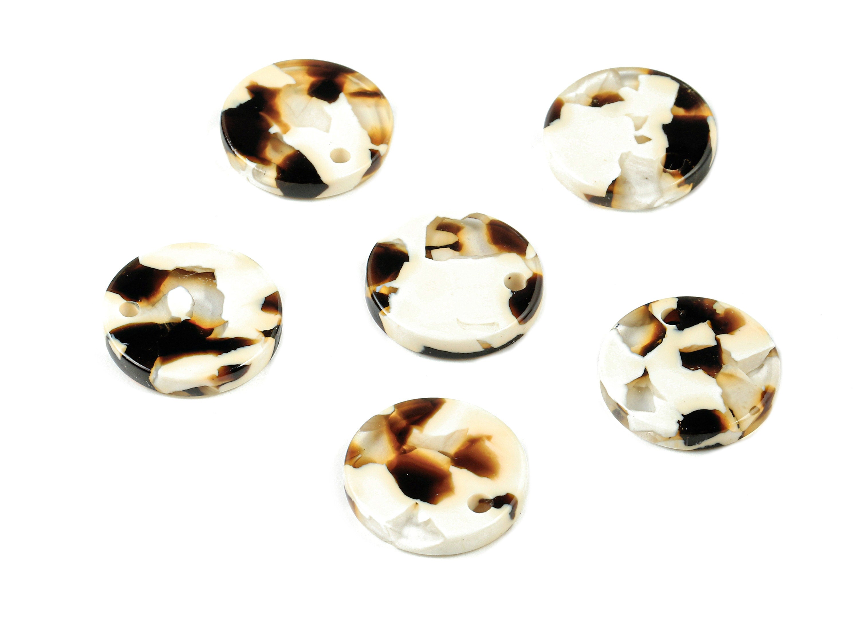 Acetate Round Charms - Round Earrings and Pendant - Earring Findings - Jewelry Supplies - Color Code:A257 - 14.73x14.73x2.48mm - AC1064-A257 - DOMEDBAZAAR
