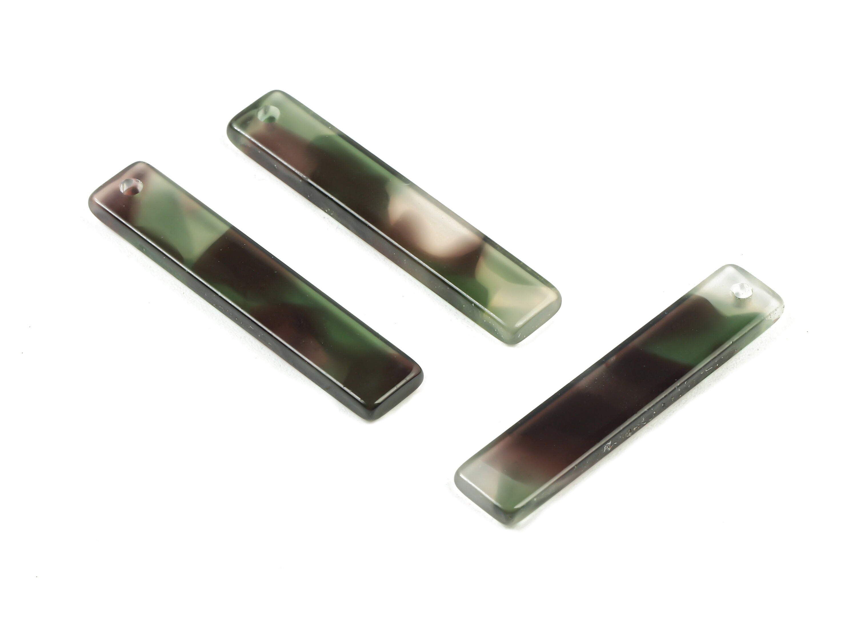 Acetate Stick Charms - Bar Earrings and Pendant - Earring Findings - Jewelry Supplys - Color Code: A349 - 34.08x6.67x2.54mm - AC1026-A349 - DOMEDBAZAAR