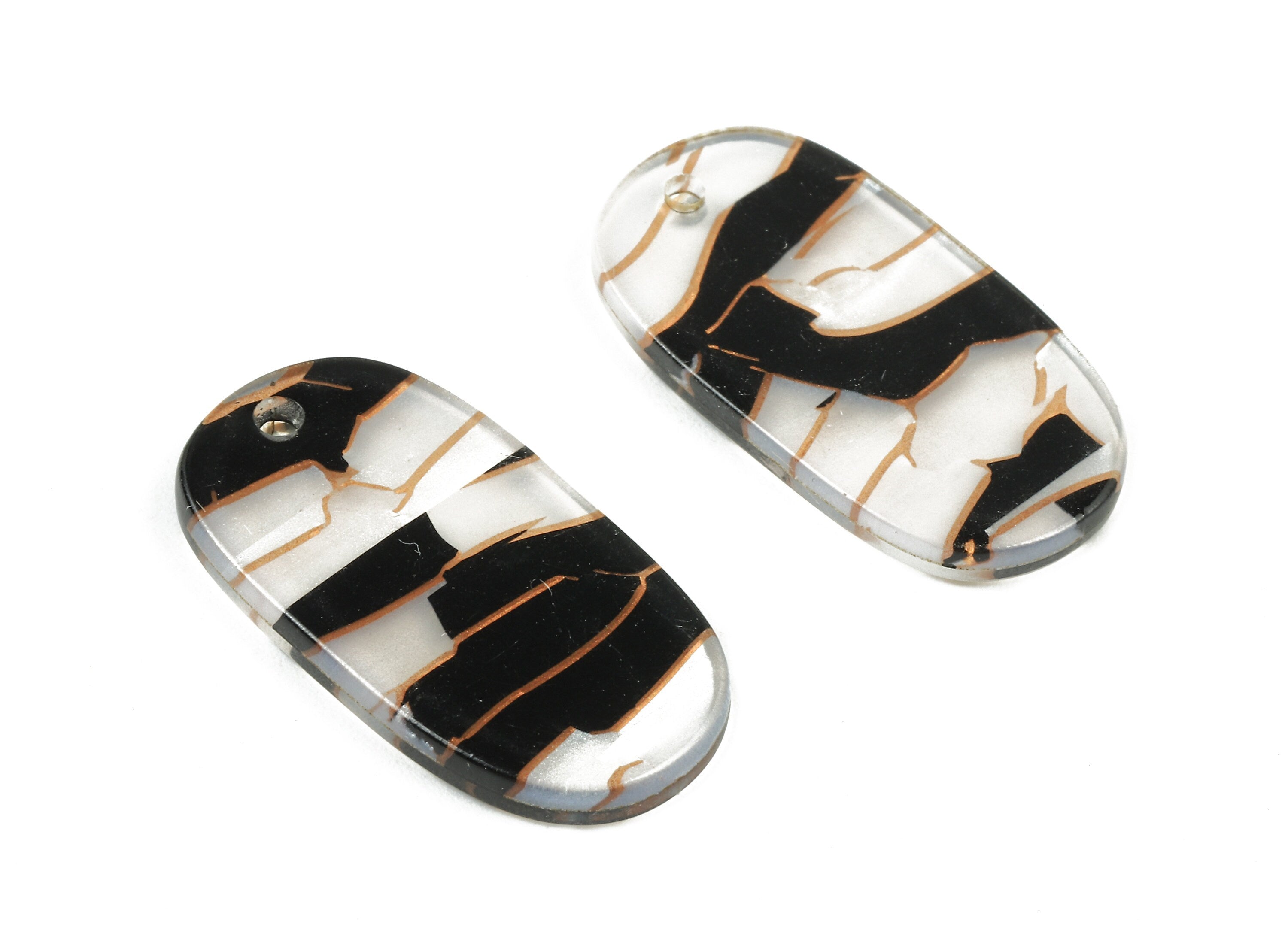 Acetate Oval Charms - Oval Earrings and Pendant - Earring Findings - Jewelry Supplys - Color Code: A403 - 26.38x14.11x2.63mm - AC1156-A403 - DOMEDBAZAAR