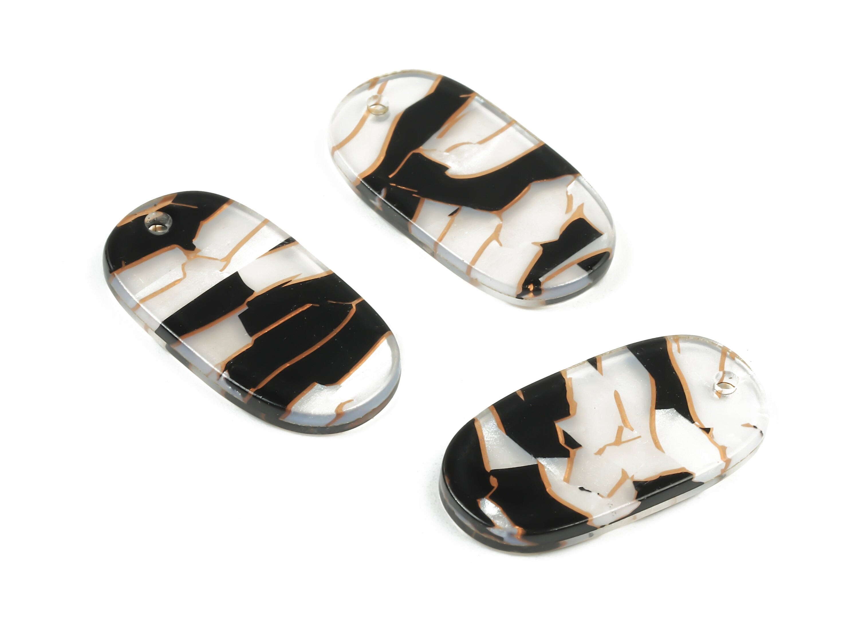 Acetate Oval Charms - Oval Earrings and Pendant - Earring Findings - Jewelry Supplys - Color Code: A403 - 26.38x14.11x2.63mm - AC1156-A403 - DOMEDBAZAAR