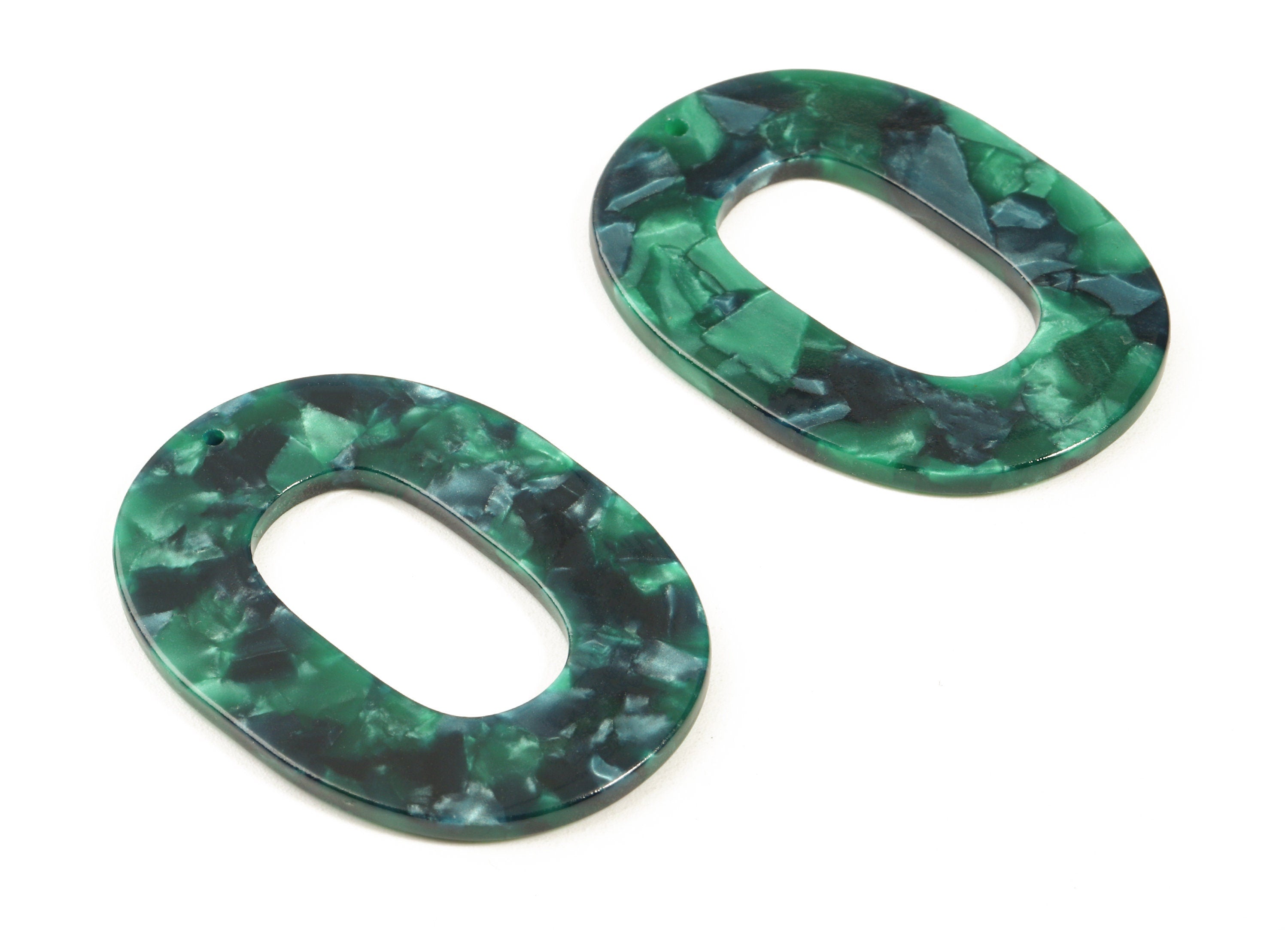 Acetate Oval Charms - Oval Earrings and Pendant - Earring Findings - Jewelry Supplies - Color Code: A13 - 46.76x34.56x2.67mm - AC1065-A13 - DOMEDBAZAAR
