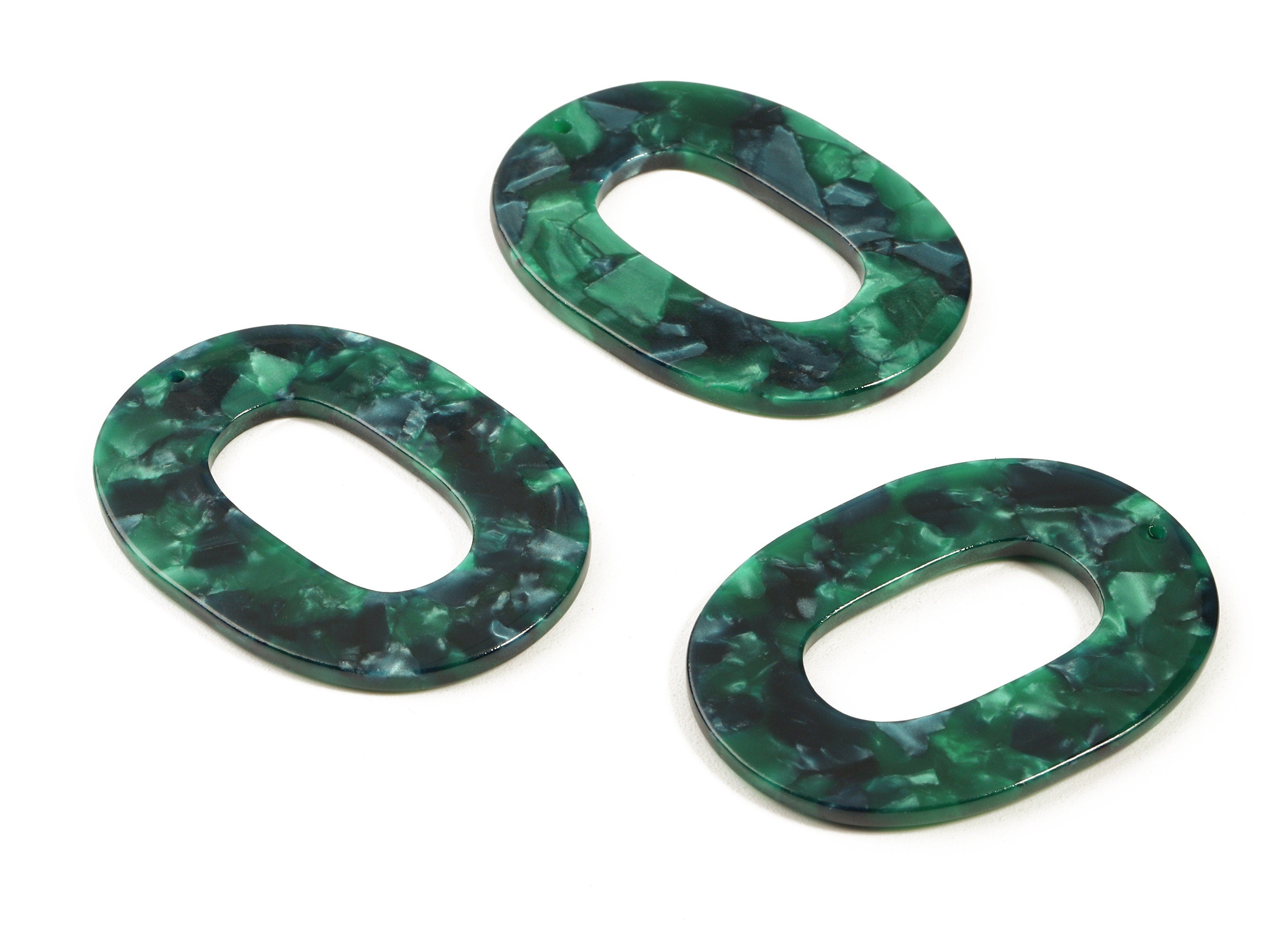 Acetate Oval Charms - Oval Earrings and Pendant - Earring Findings - Jewelry Supplies - Color Code: A13 - 46.76x34.56x2.67mm - AC1065-A13 - DOMEDBAZAAR