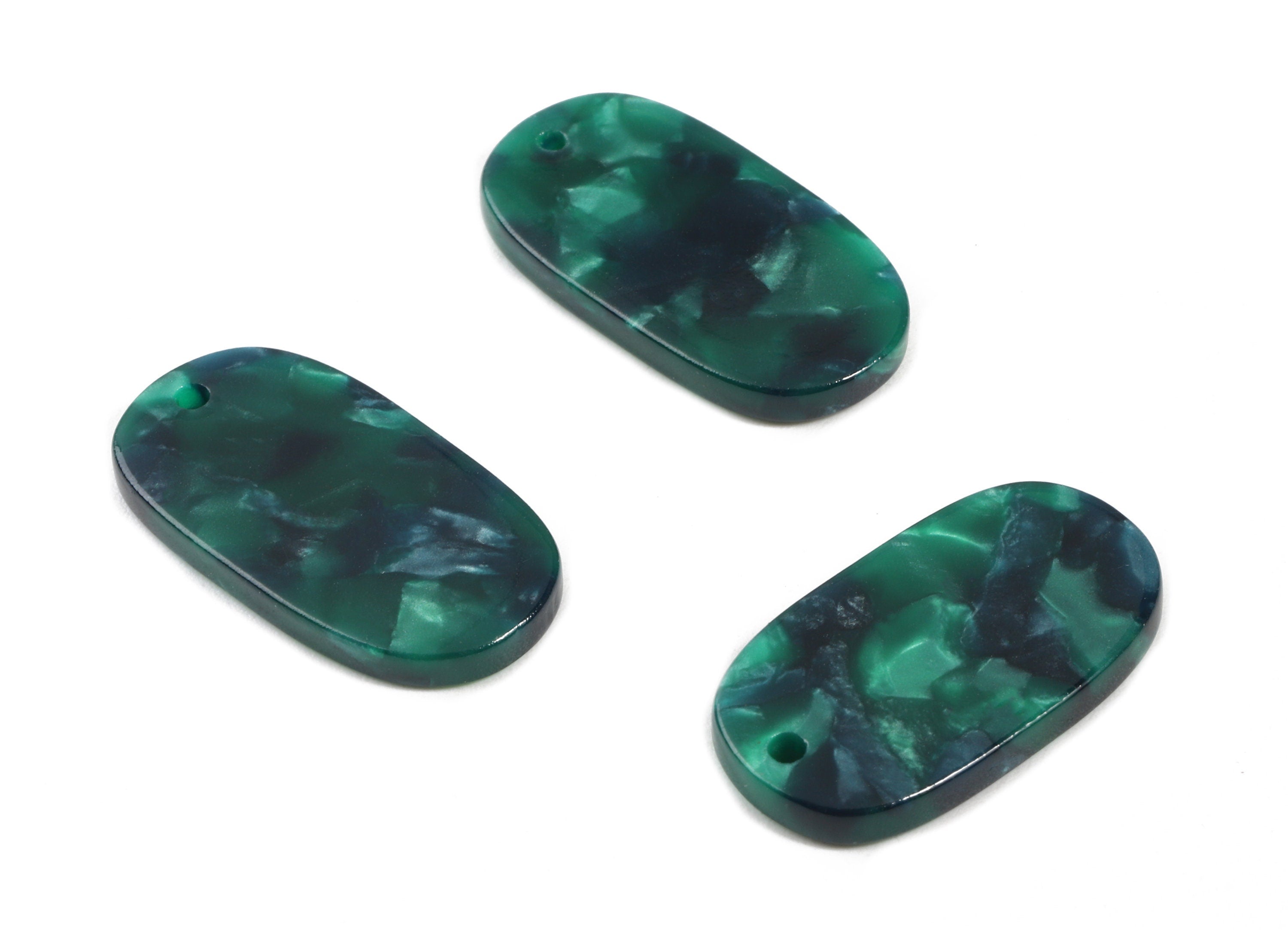Acetate Oval Charms - Oval Earrings and Pendant - Earring Findings - Jewelry Supplies - Color Code: A13 - 26.38x14.11x2.63mm - AC1156-A13 - DOMEDBAZAAR