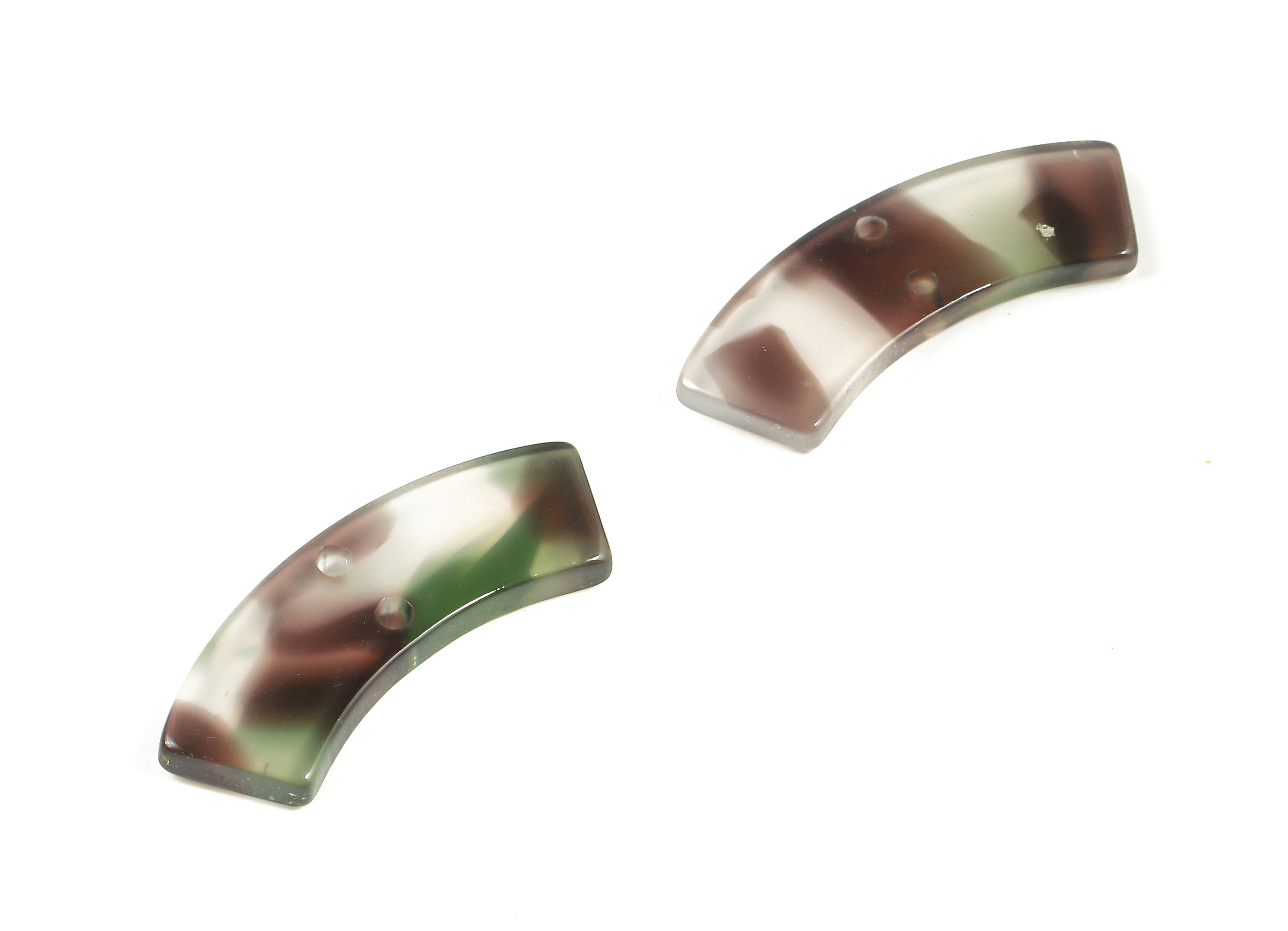 Acetate Connectors - Earrings and Necklace Connectors - bracelet Connectors - 2 Holes - Color Code: A349 - 27.91x8.04x2.63mm - AC1557-A349 - DOMEDBAZAAR
