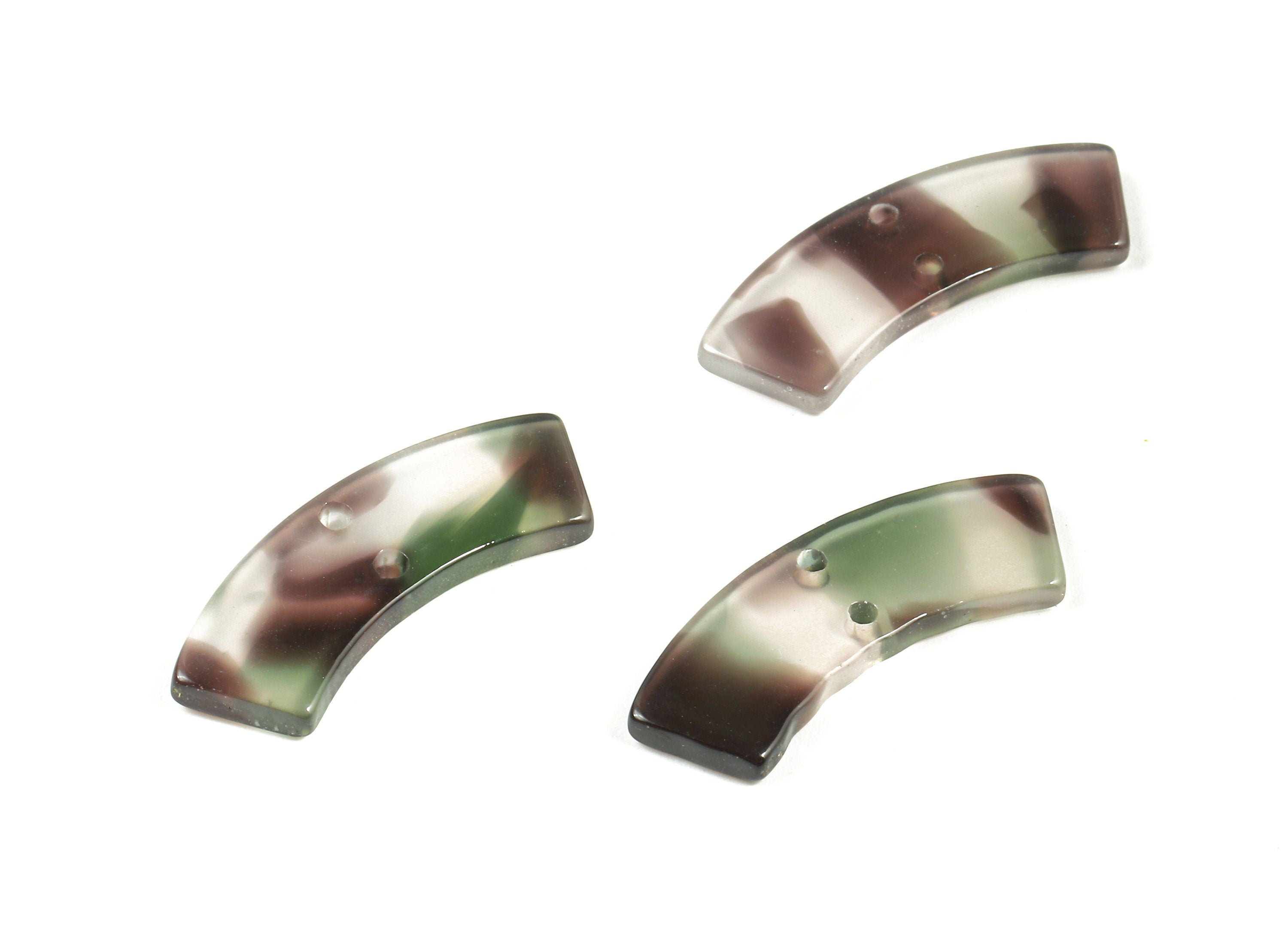 Acetate Connectors - Earrings and Necklace Connectors - bracelet Connectors - 2 Holes - Color Code: A349 - 27.91x8.04x2.63mm - AC1557-A349 - DOMEDBAZAAR