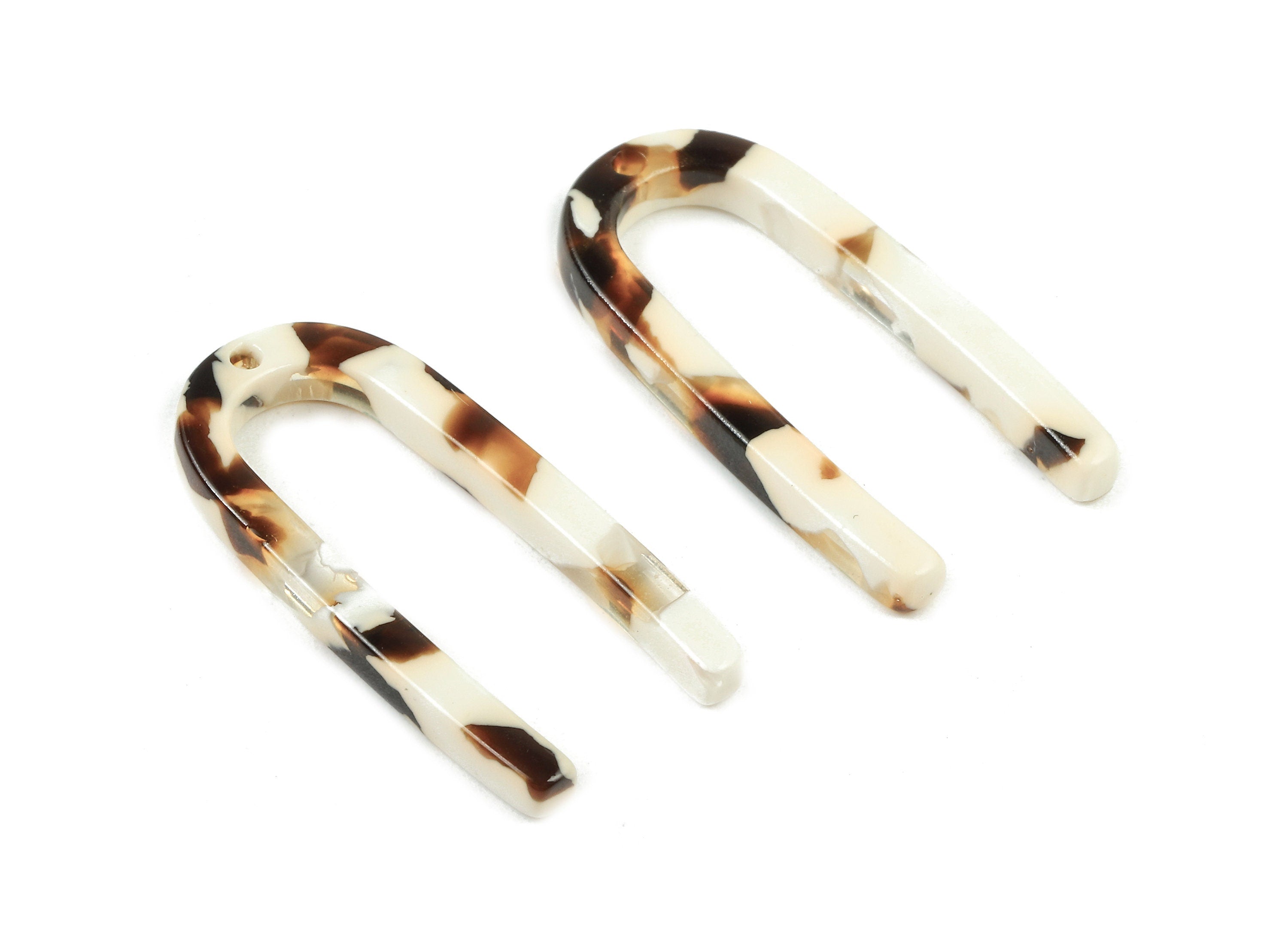 Acetate U Charms - U Earring and Pendant - Earring Findings - Jewelry Supplies - Color Code: A257 - 27x12.83x2.48mm - AC1756-A257 - DOMEDBAZAAR