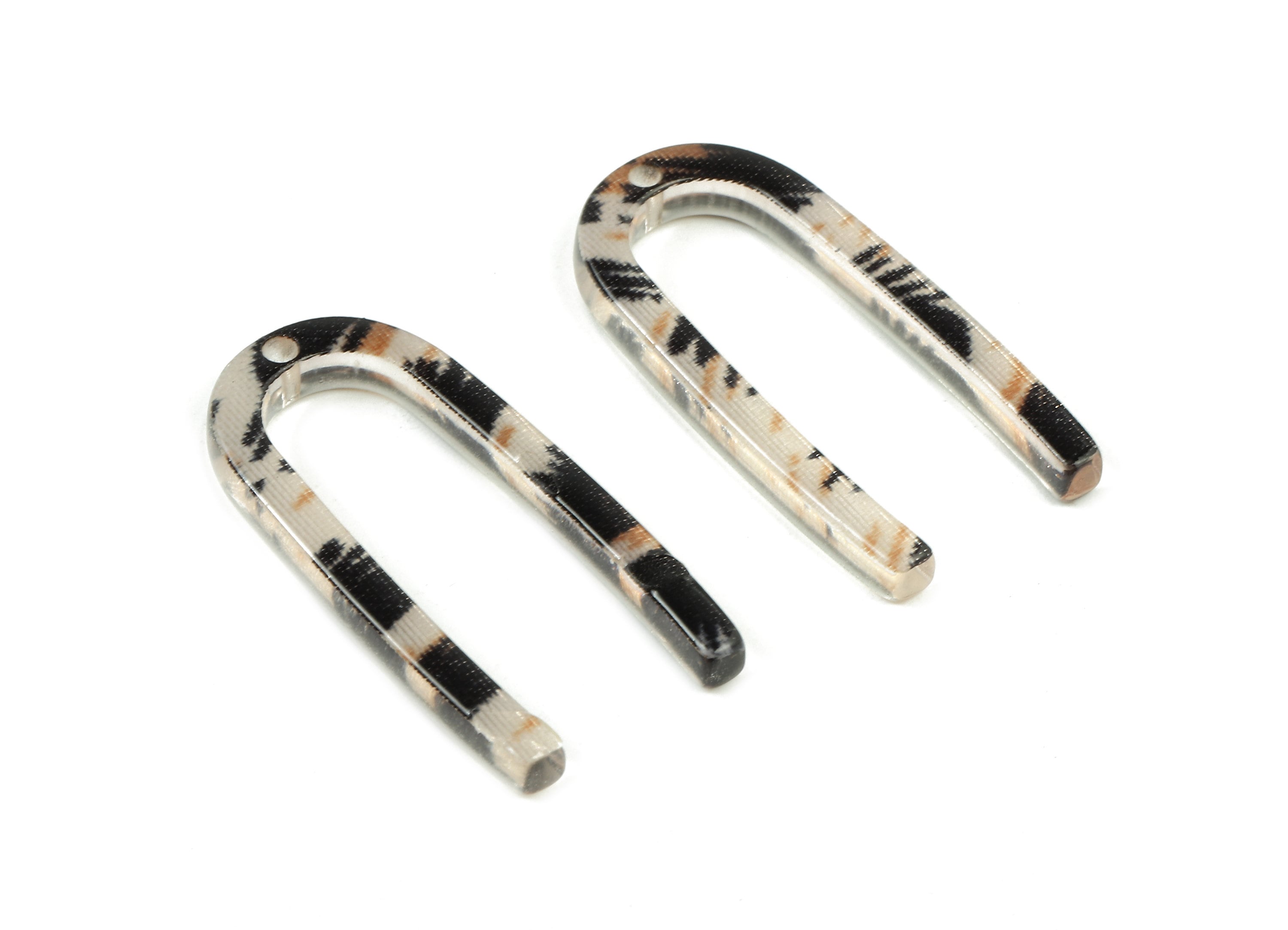 Acetate U Charms - U Earring and Pendant - Earring Findings - Jewelry Supplies - Color Code: A266 - 27x12.83x2.48mm - AC1756-A266 - DOMEDBAZAAR