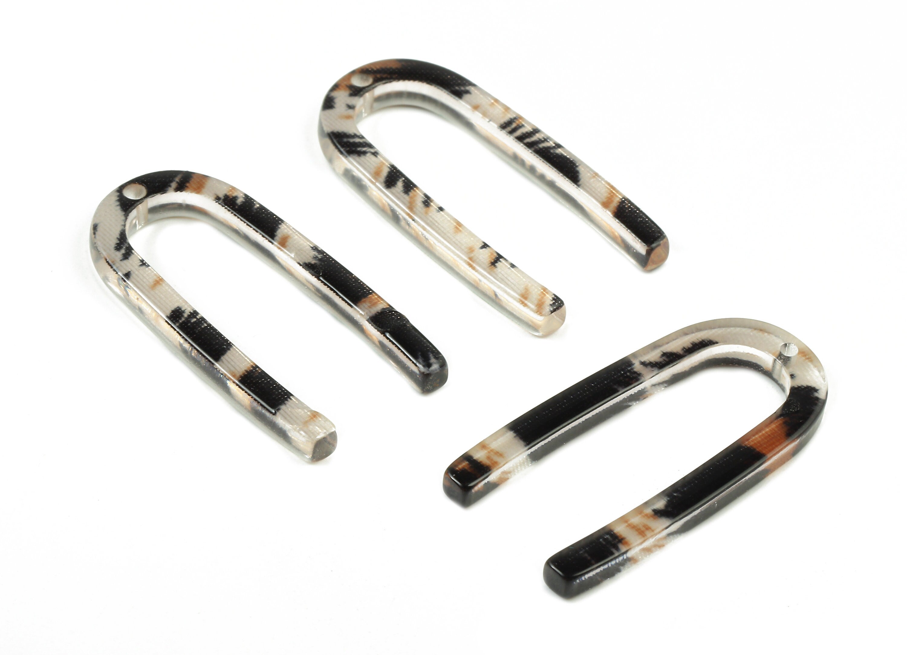 Acetate U Charms - U Earring and Pendant - Earring Findings - Jewelry Supplies - Color Code: A266 - 27x12.83x2.48mm - AC1756-A266 - DOMEDBAZAAR