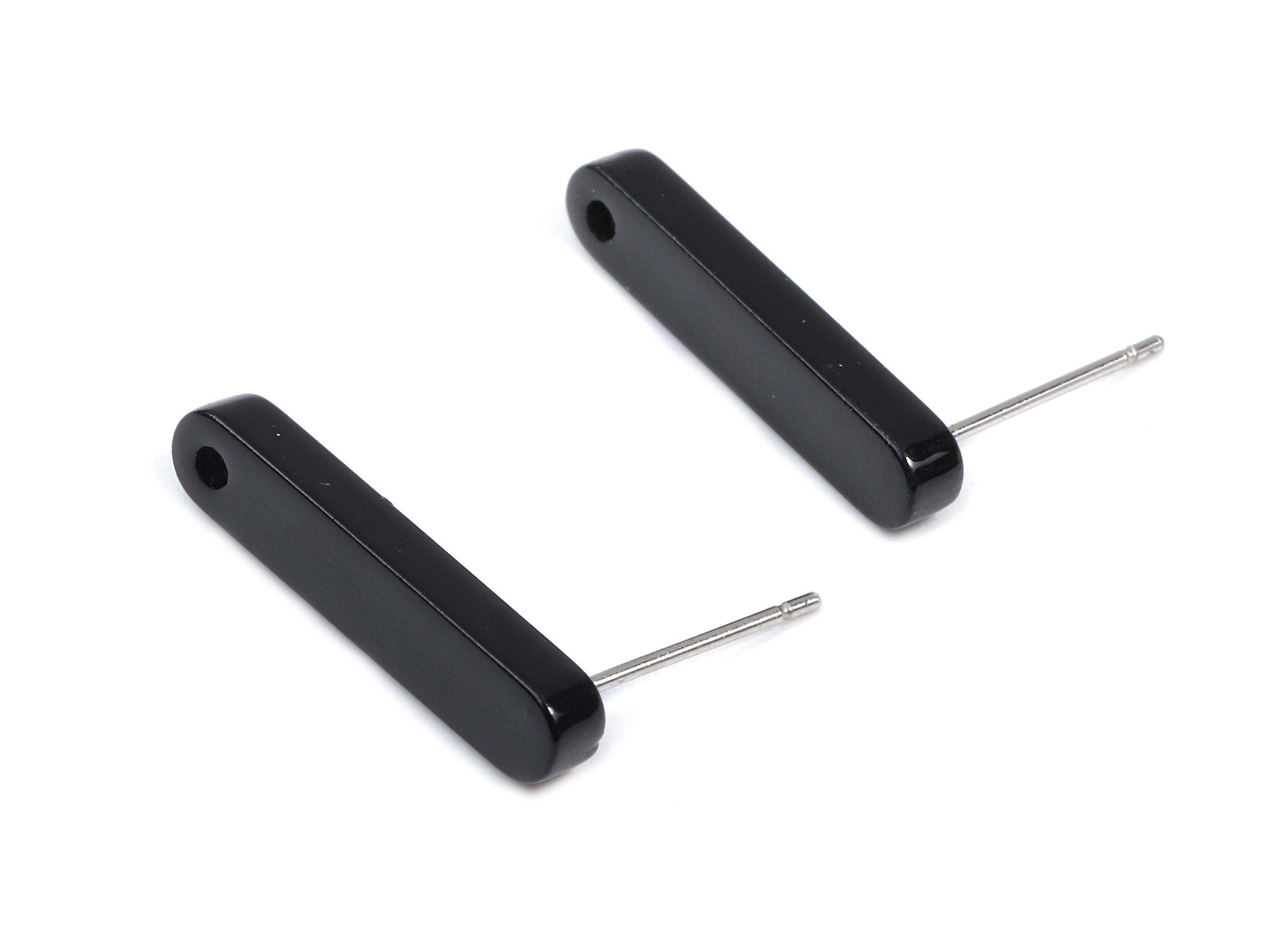Acetate Acrylic Stick Earring Post - Stick Earring Stud - Earring Post - Jewelry Supplies - Color Code: A66 - 20.6x4.27x2.6mm - AC1577-A66 - DOMEDBAZAAR