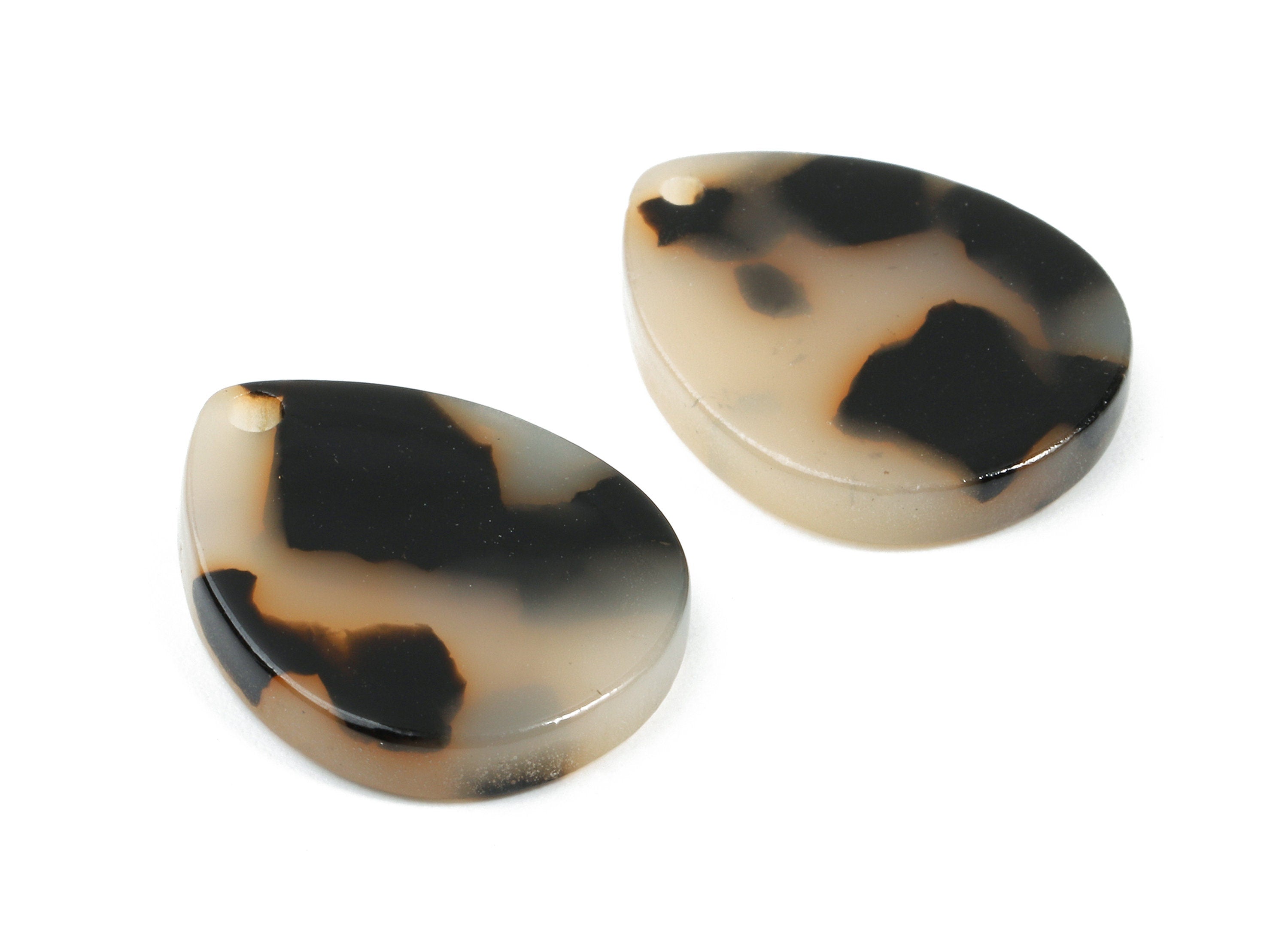 Acrylic Drop Earring Charms -  Blond Tortoise Shell Earrings and Pendant - Earring Finding - Color Code: A07 - 17x13.3x2.53mm -AC1096-A07 - DOMEDBAZAAR