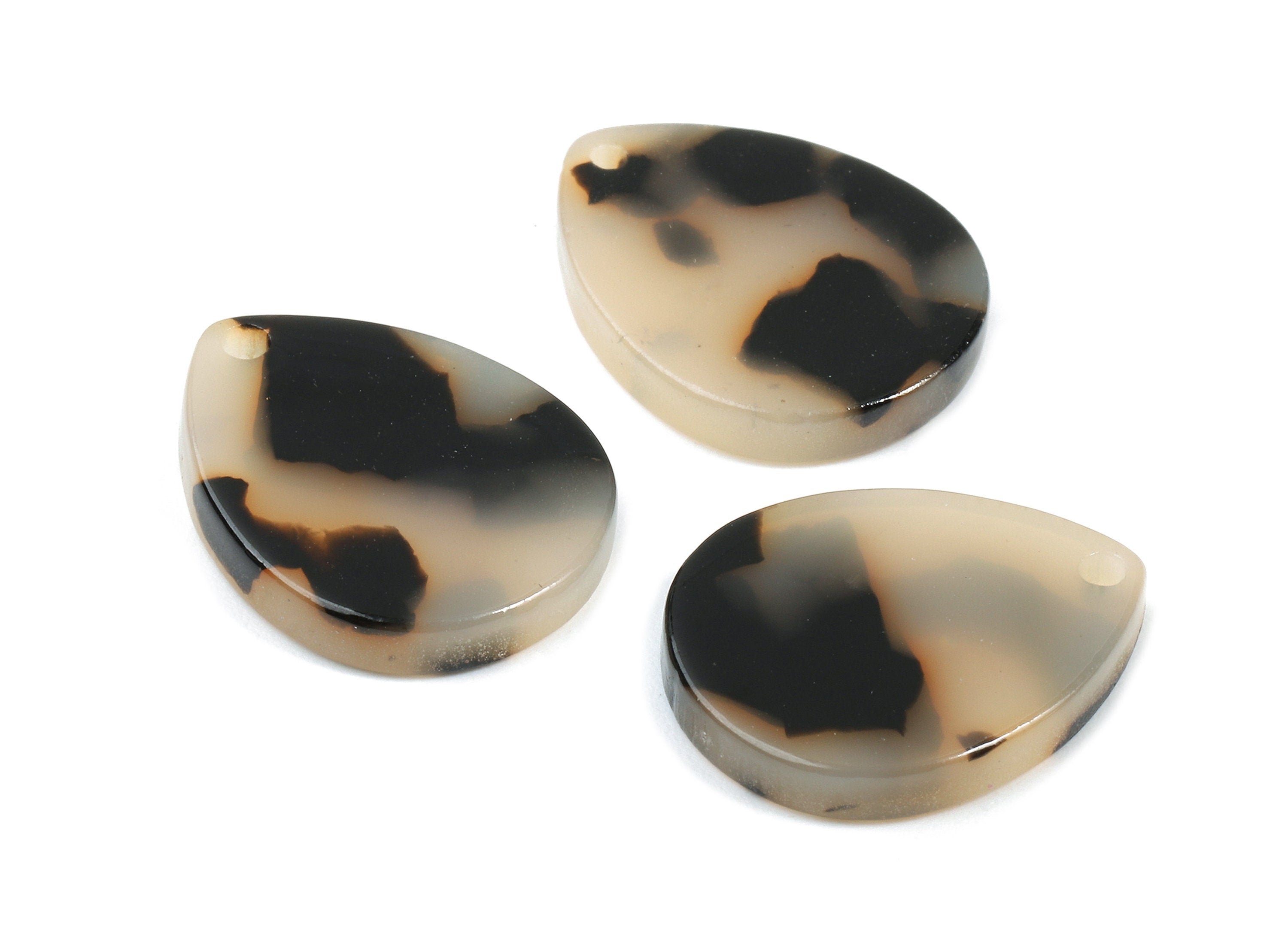 Acrylic Drop Earring Charms -  Blond Tortoise Shell Earrings and Pendant - Earring Finding - Color Code: A07 - 17x13.3x2.53mm -AC1096-A07 - DOMEDBAZAAR