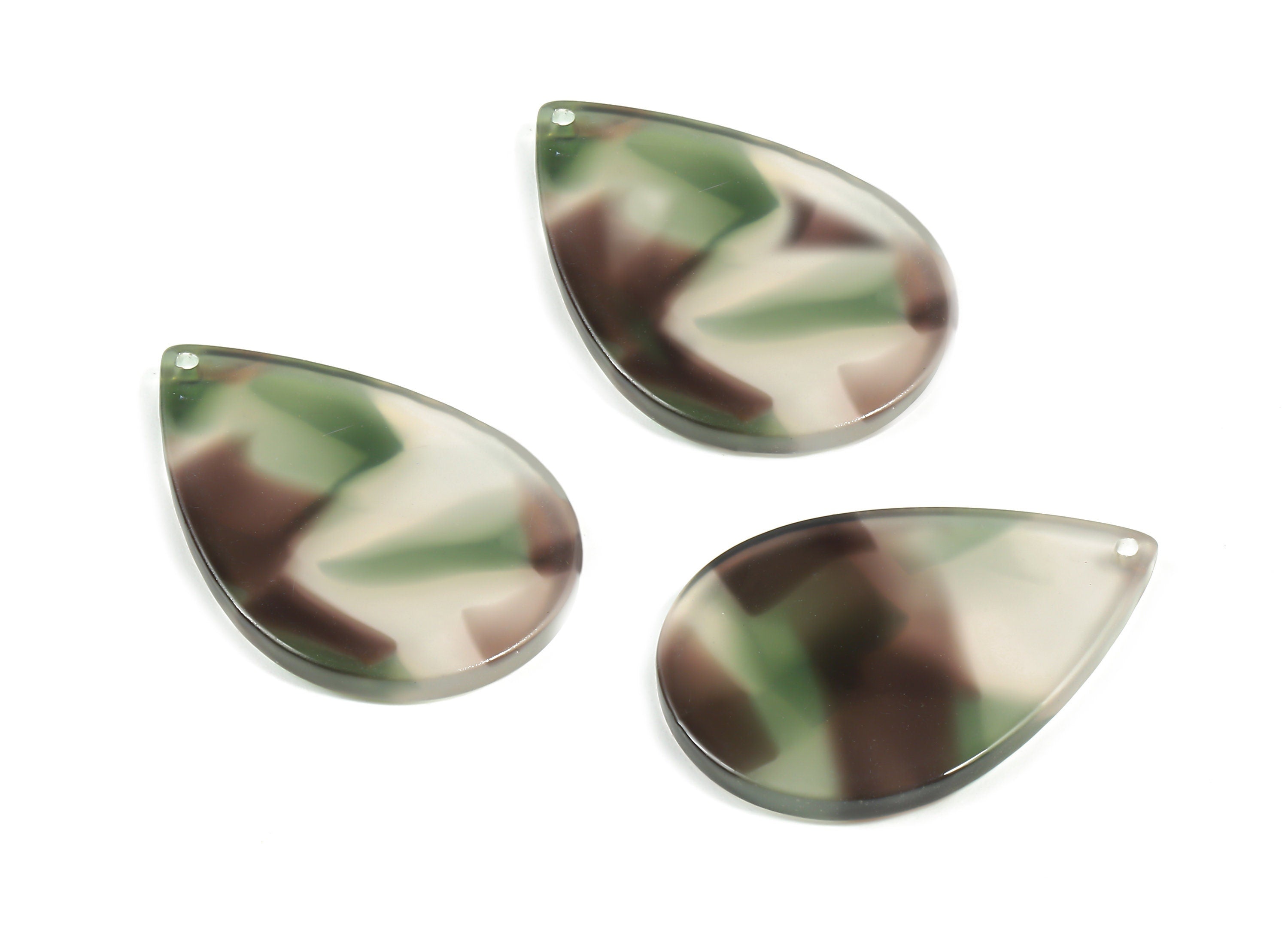 Acetate Drop Charms - Drop Earring and Pendant - Earring Findings - Jewelry Supplies - Color Code: A349 - 30.92x21.08x2.6mm - AC1127-A349 - DOMEDBAZAAR