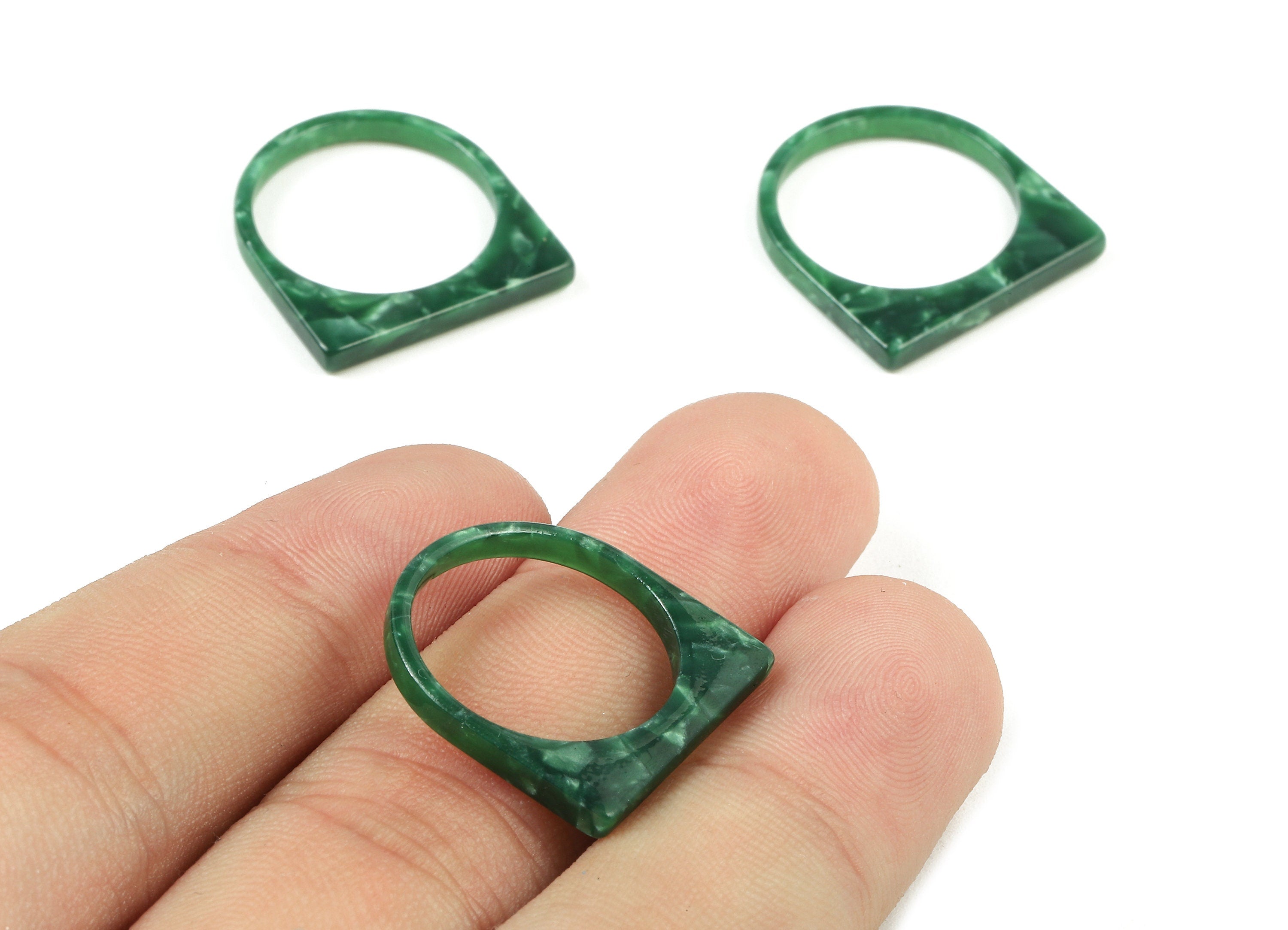 Acetate Round Charms - Acetate Ring - Acetate Round Pendant - Acetate D Earrings - Color Code: A404 - 21.09x19.81x2.73mm - AC1752-A404 - DOMEDBAZAAR