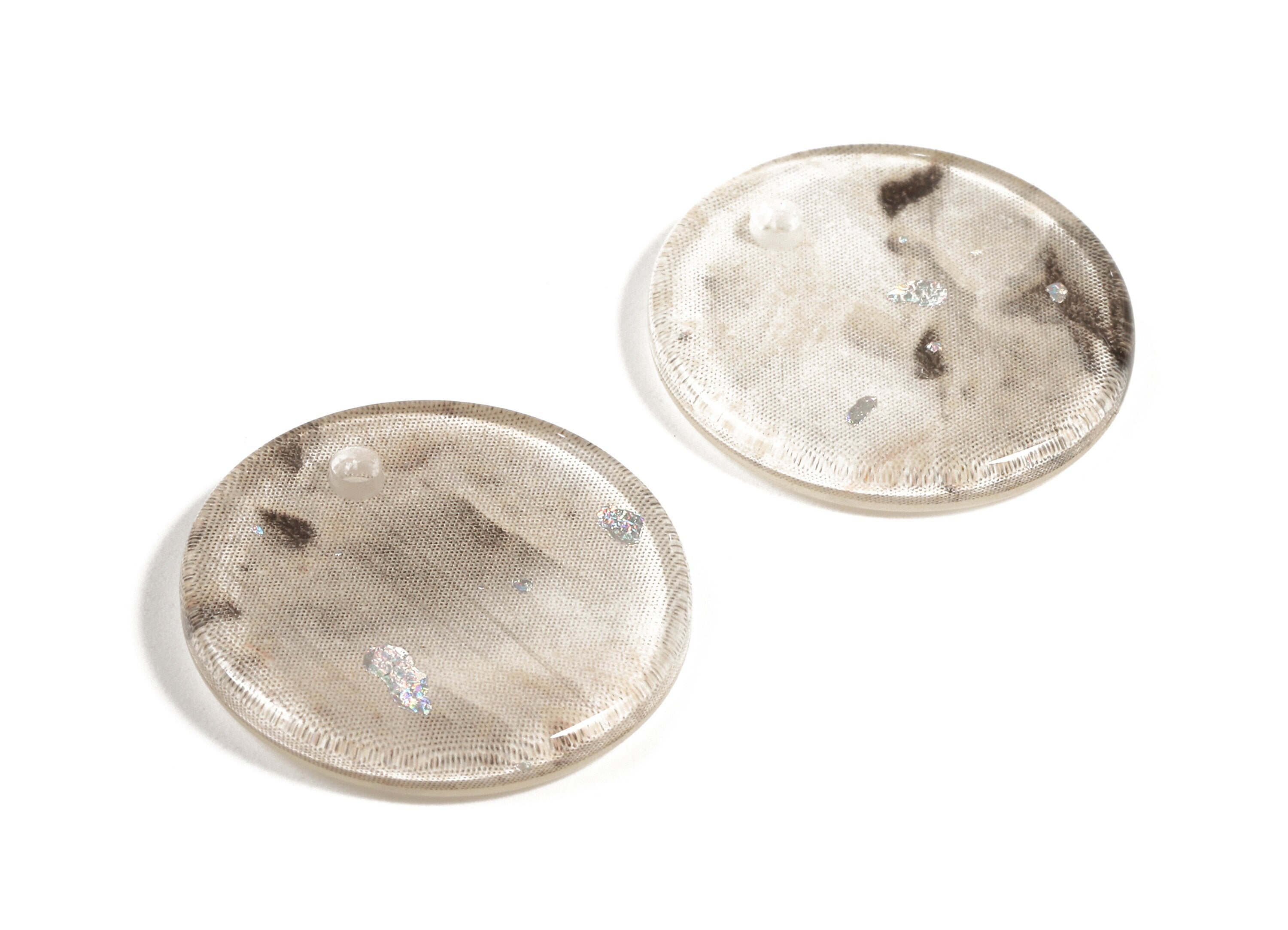 Acetate Round Charms - Coin Earrings and Pendant - Earring Findings - Jewelry Supplys - Color Code: A389 - 20.08x20.08x2.28mm - AC1213-A389 - DOMEDBAZAAR