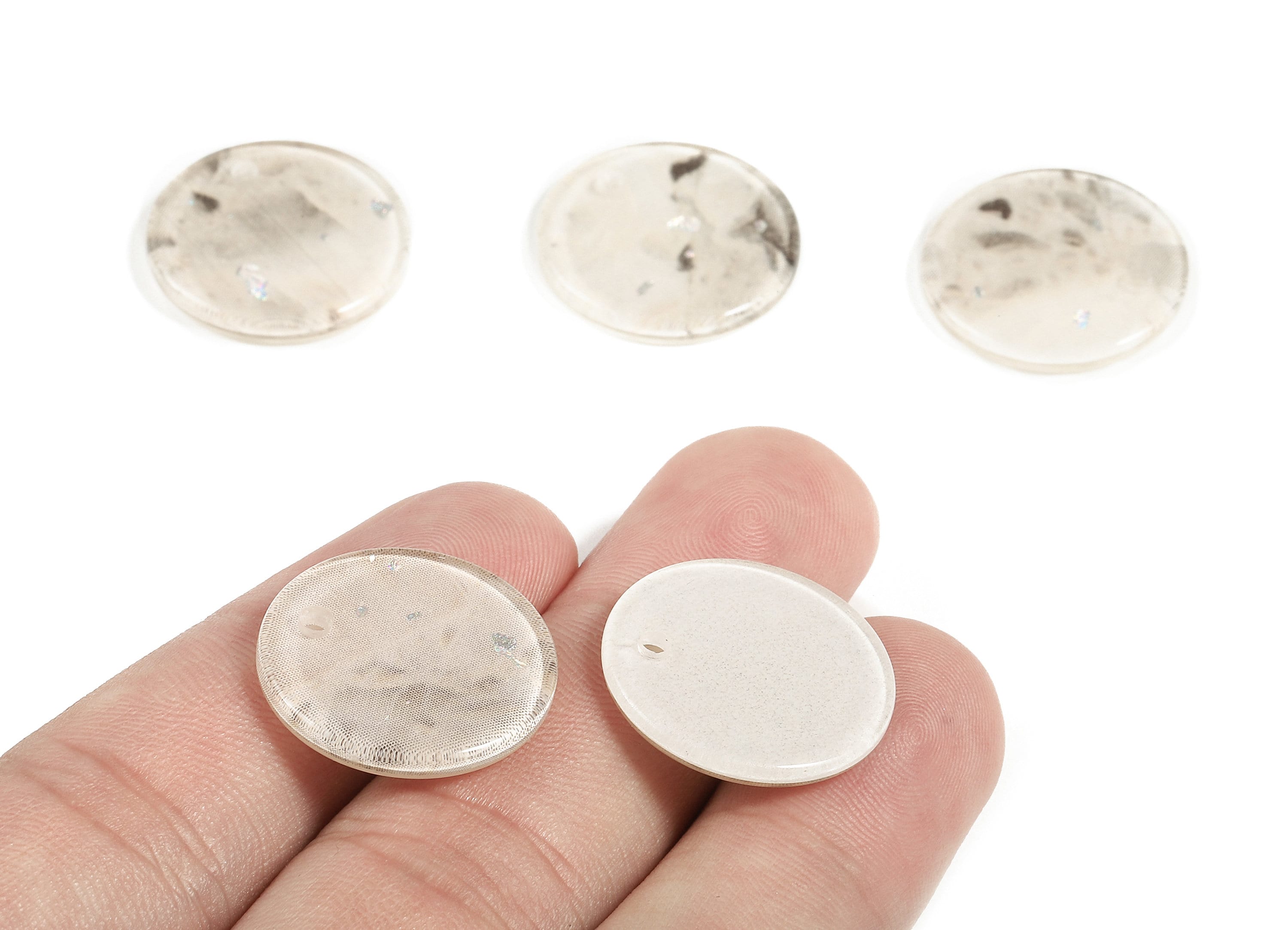 Acetate Round Charms - Coin Earrings and Pendant - Earring Findings - Jewelry Supplys - Color Code: A389 - 20.08x20.08x2.28mm - AC1213-A389 - DOMEDBAZAAR