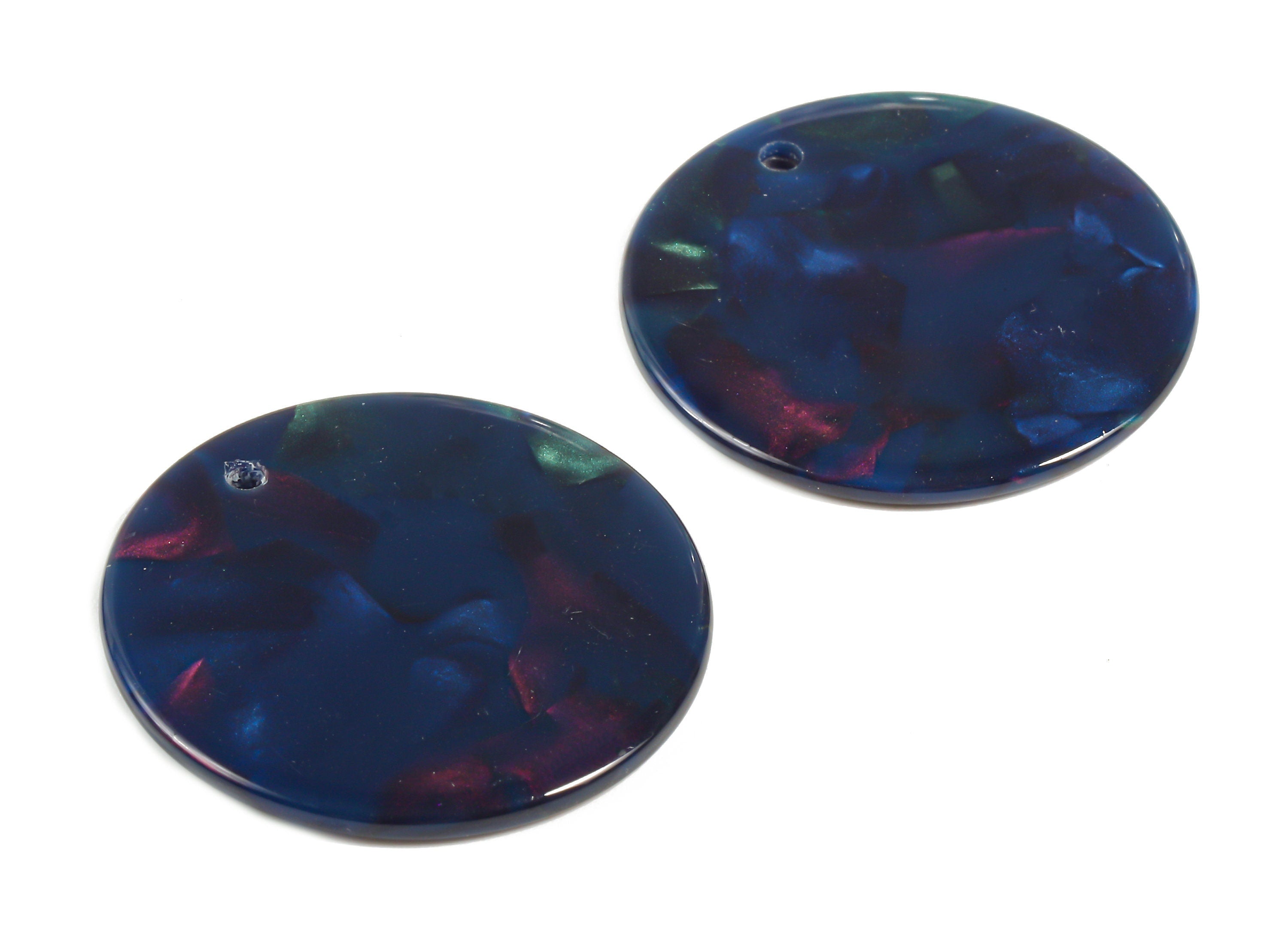 Acetate Round Charms - Round Earring and Pendant - Earring Findings - Jewelry Supplys - Color Code: A391- 35x35x2.11mm - AC1315-A391 - DOMEDBAZAAR