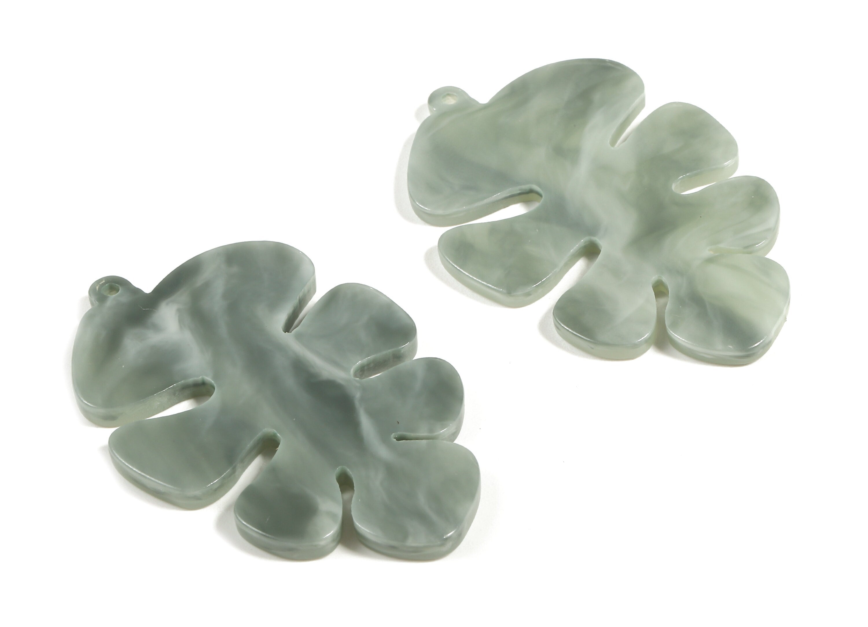 Acetate Leaf Charms - Leaf Earrings and Pendant - Earring Findings - Jewelry Supplies - Color Code:A380 - 45.47x30.43x2.63mm - AC1720-A380 - DOMEDBAZAAR