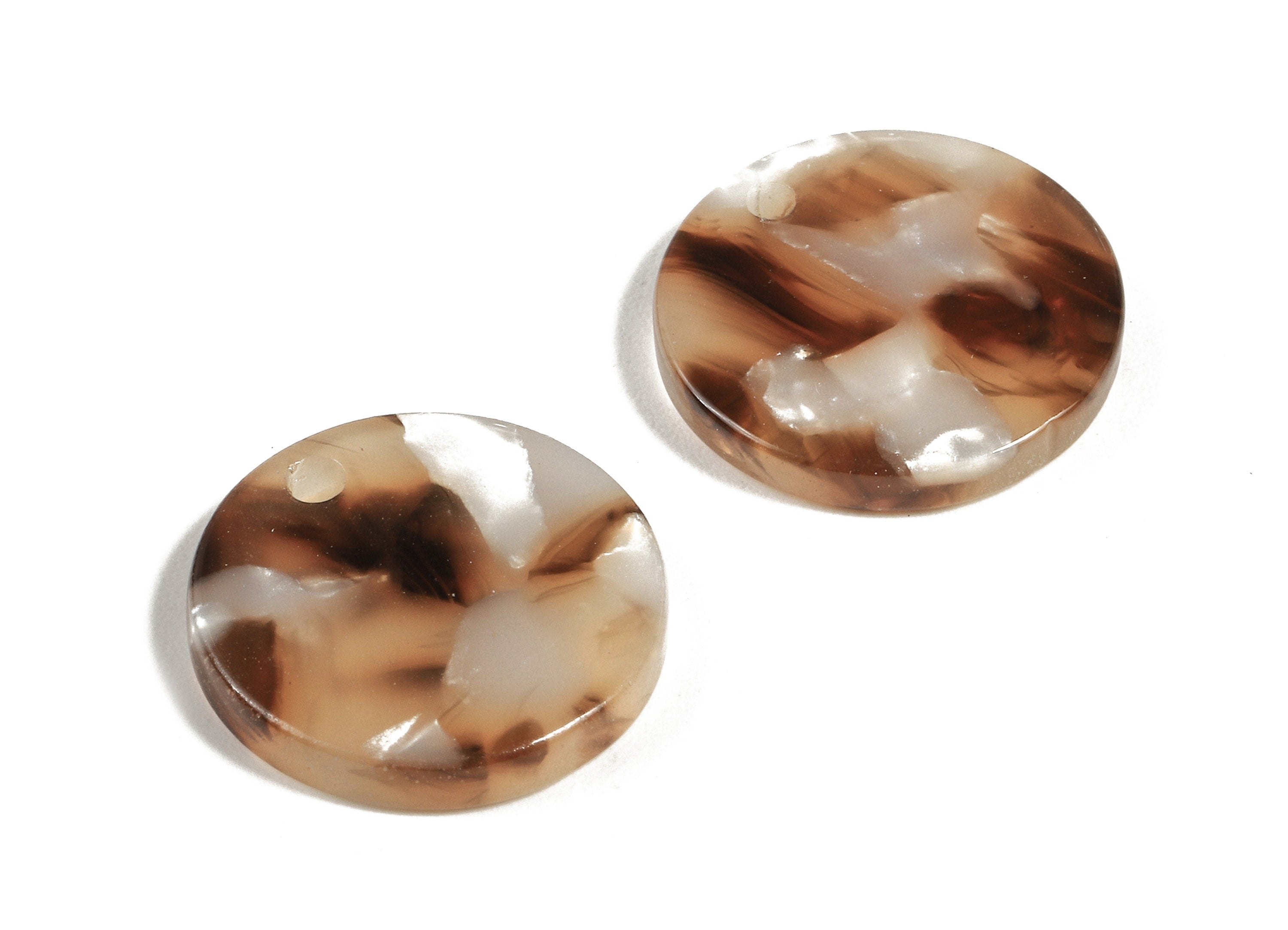 Acetate Round Charms - Round Earrings and Pendant - Earring Findings - Jewelry Supplys - Color Code: A351 - 15.7x15.7x2.78mm - AC1675-A351 - DOMEDBAZAAR