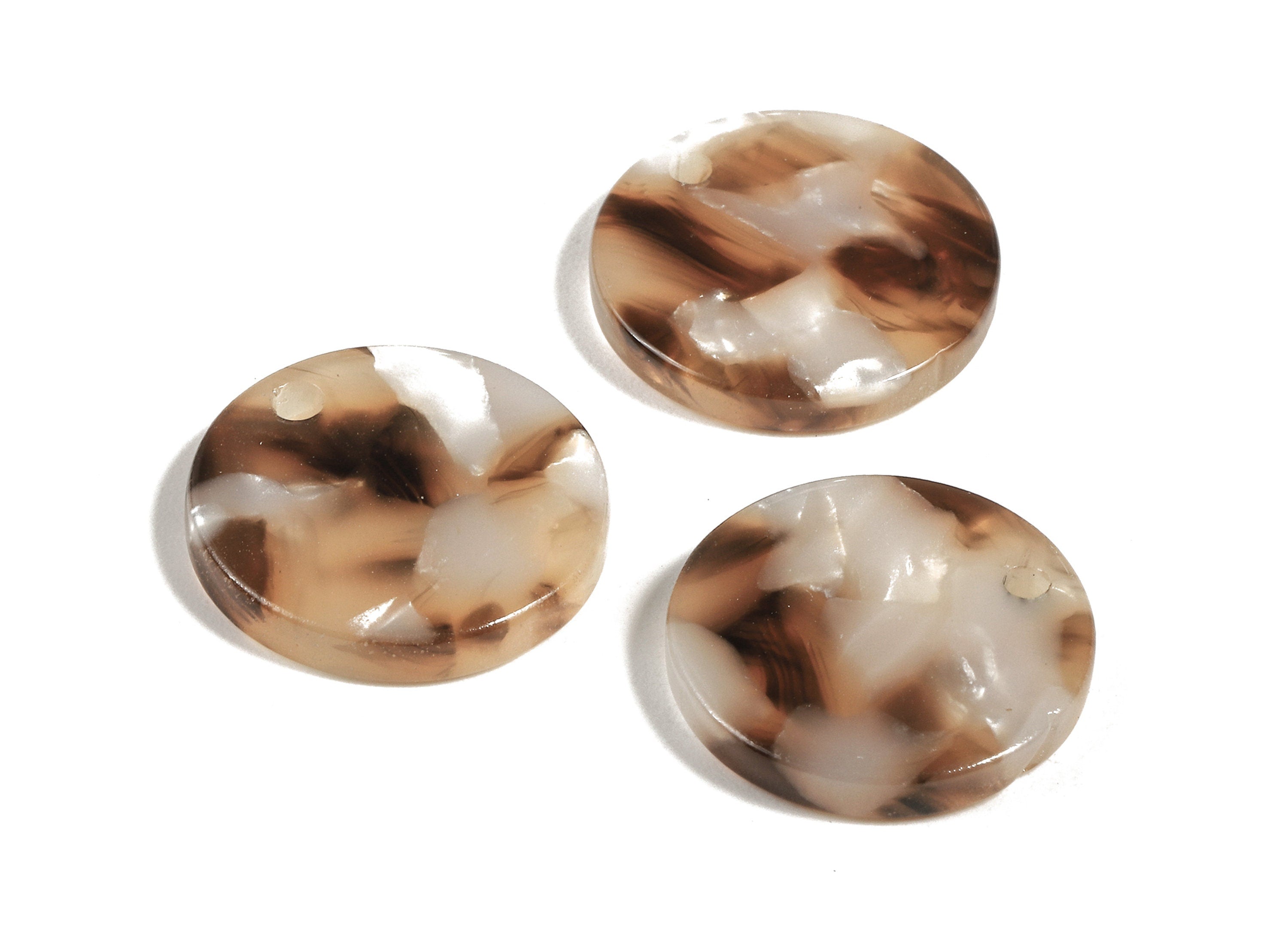 Acetate Round Charms - Round Earrings and Pendant - Earring Findings - Jewelry Supplys - Color Code: A351 - 15.7x15.7x2.78mm - AC1675-A351 - DOMEDBAZAAR