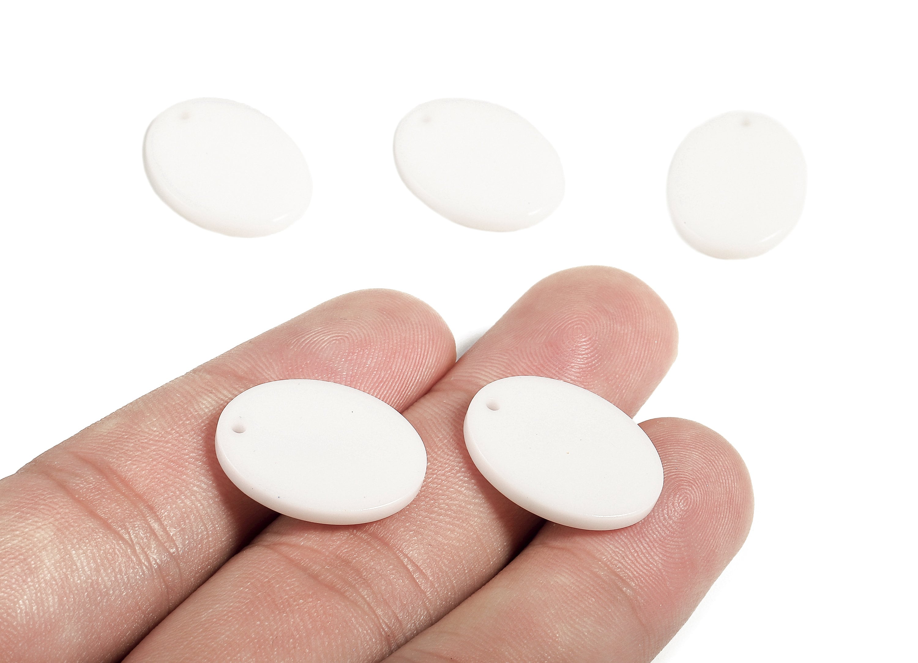 Acrylic Oval Charms - Oval Earrings and Pendant - Earring Findings - Jewelry Supplys - Color Code:A396 - 20.02x15.98x2.37mm - AC1727-A396 - DOMEDBAZAAR
