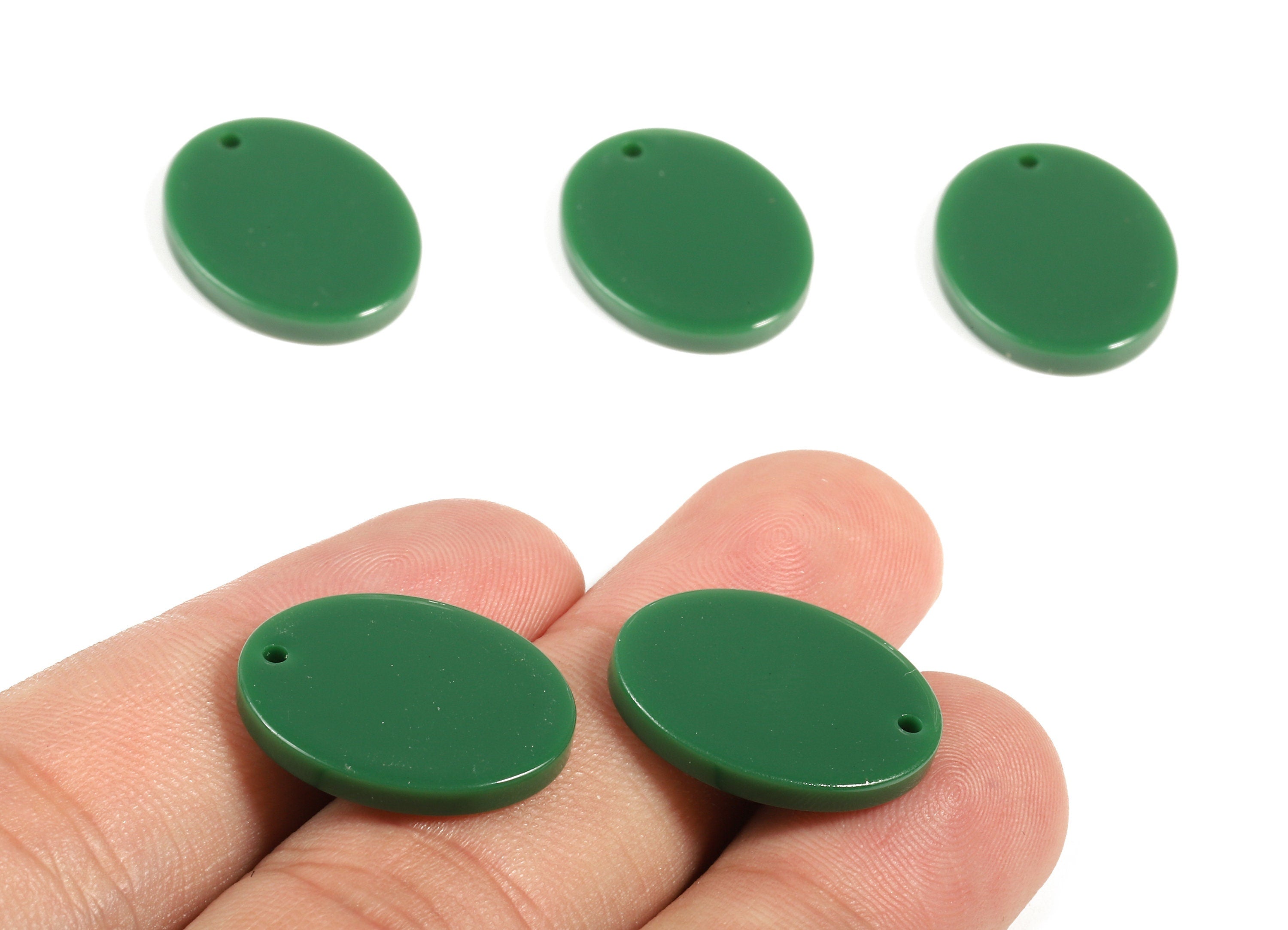 Acrylic Oval Charms - Oval Earrings and Pendant - Earring Findings - Jewelry Supplys - Color Code:A395 - 20.02x15.98x2.37mm - AC1727-A395 - DOMEDBAZAAR