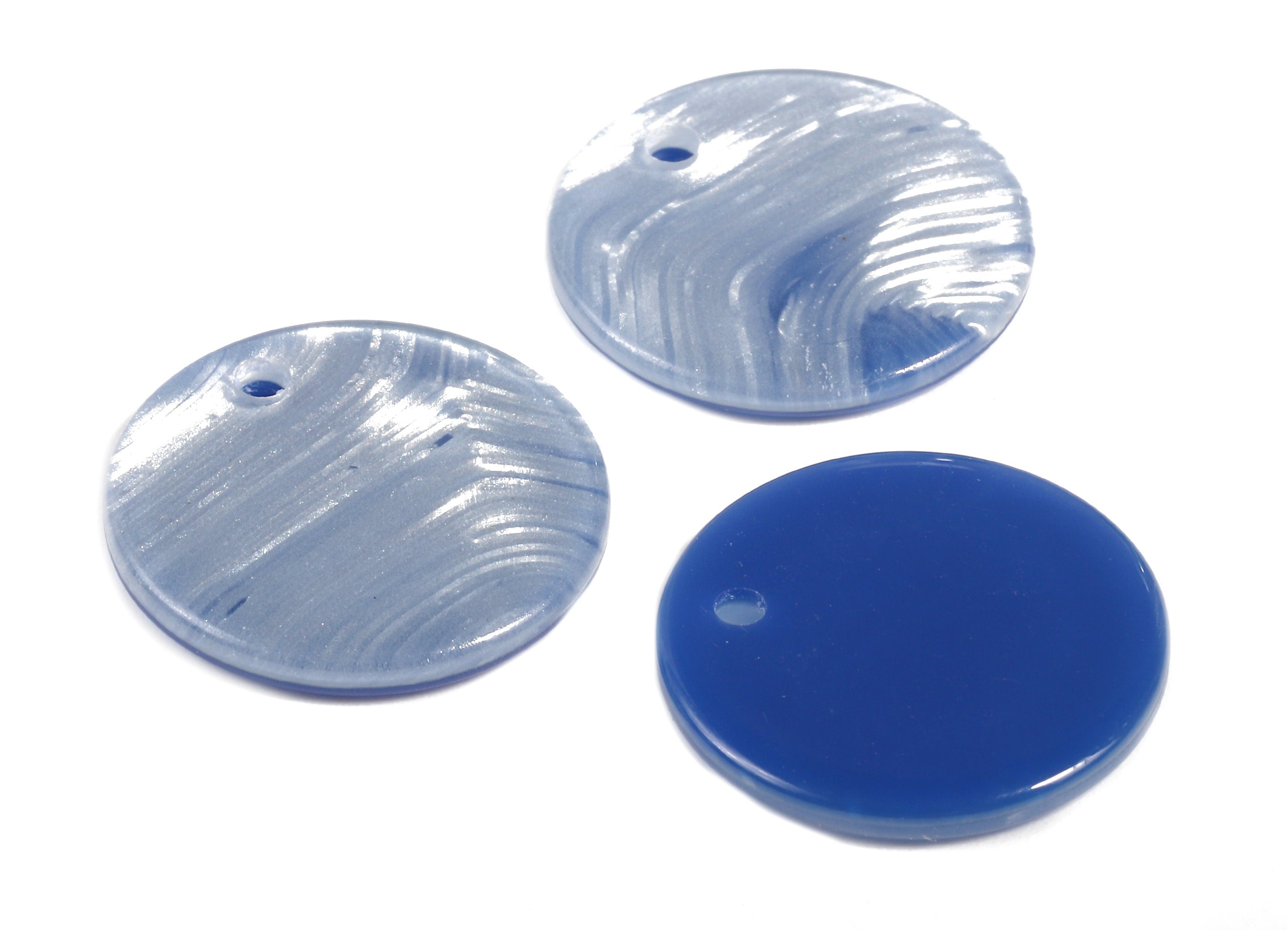 Acetate Round Charms - Coin Earrings and Pendant - Earring Findings - Jewelry Supplys - Color Code: A385 - 20.08x20.08x2.28mm - AC1213-A385 - DOMEDBAZAAR