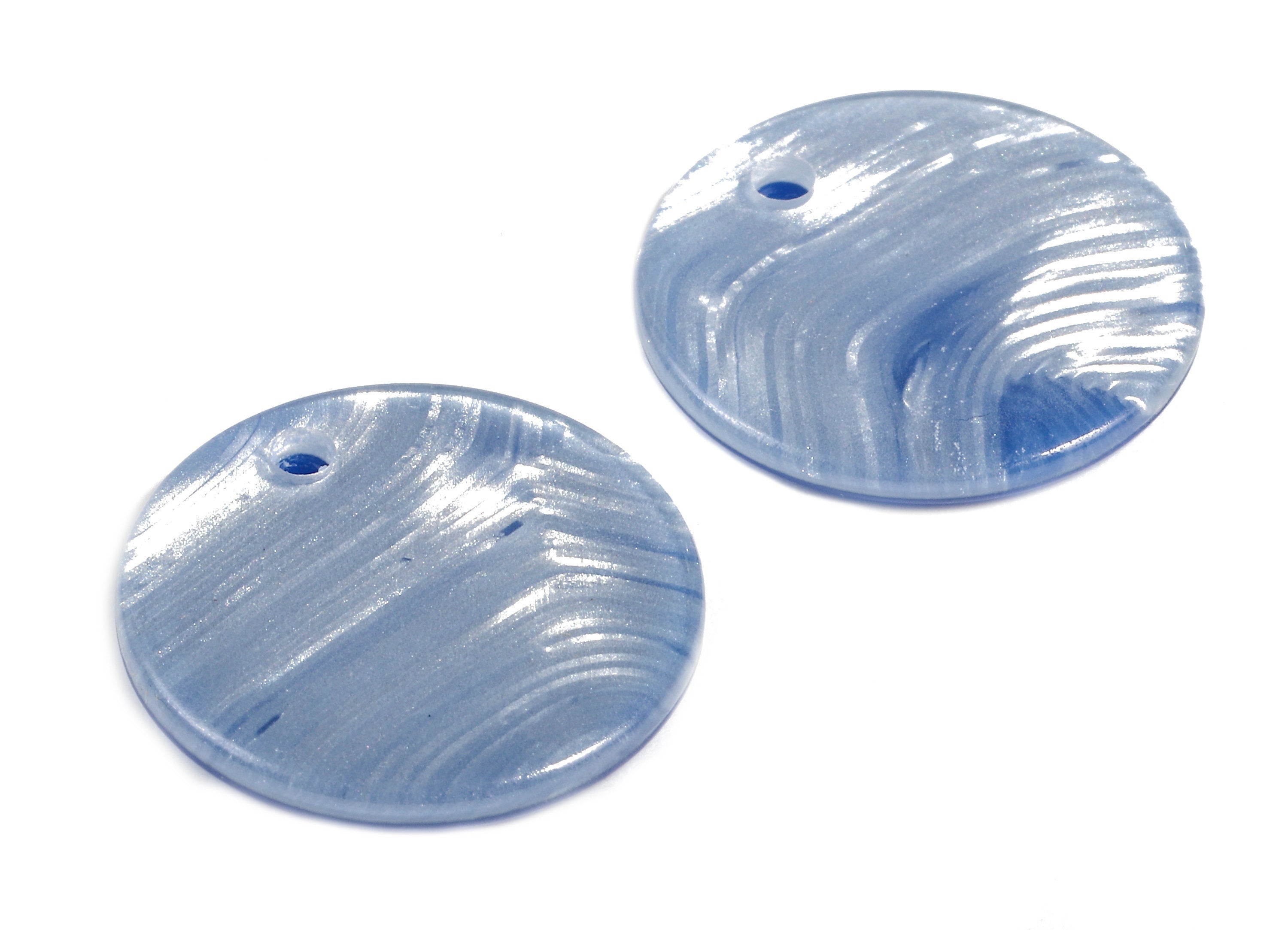 Acetate Round Charms - Coin Earrings and Pendant - Earring Findings - Jewelry Supplys - Color Code: A385 - 20.08x20.08x2.28mm - AC1213-A385 - DOMEDBAZAAR