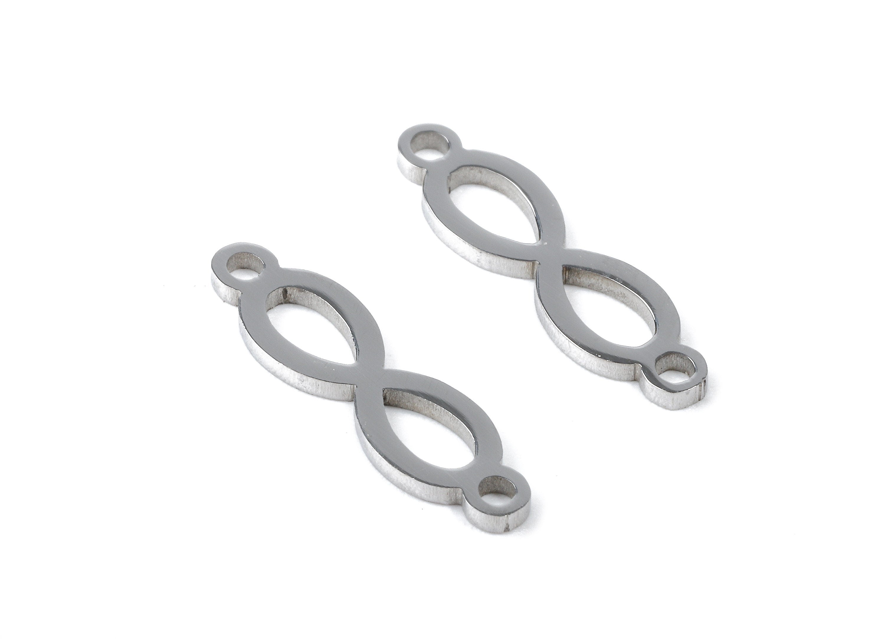 Stainless Steel Infinity Connector - Infinity Earrings Charms and Pendant - Bracelet Pendant - 16.99x4.56x0.93mm - SS1150 - DOMEDBAZAAR