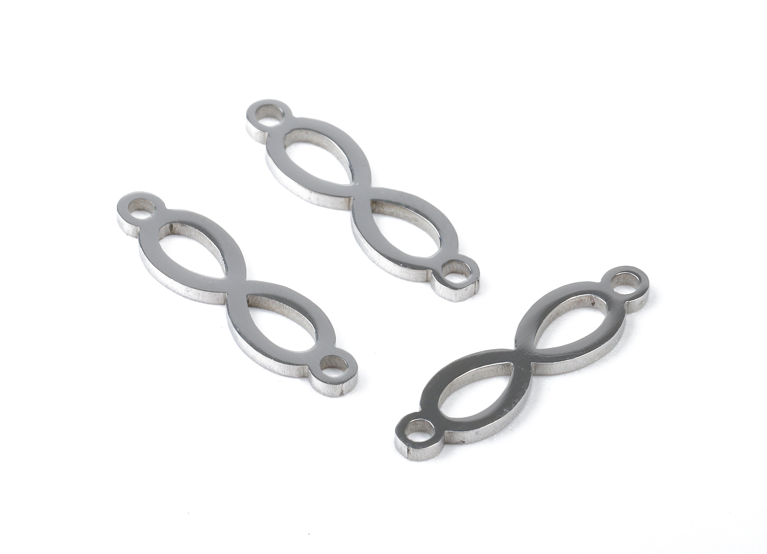 Stainless Steel Infinity Connector - Infinity Earrings Charms and Pendant - Bracelet Pendant - 16.99x4.56x0.93mm - SS1150 - DOMEDBAZAAR