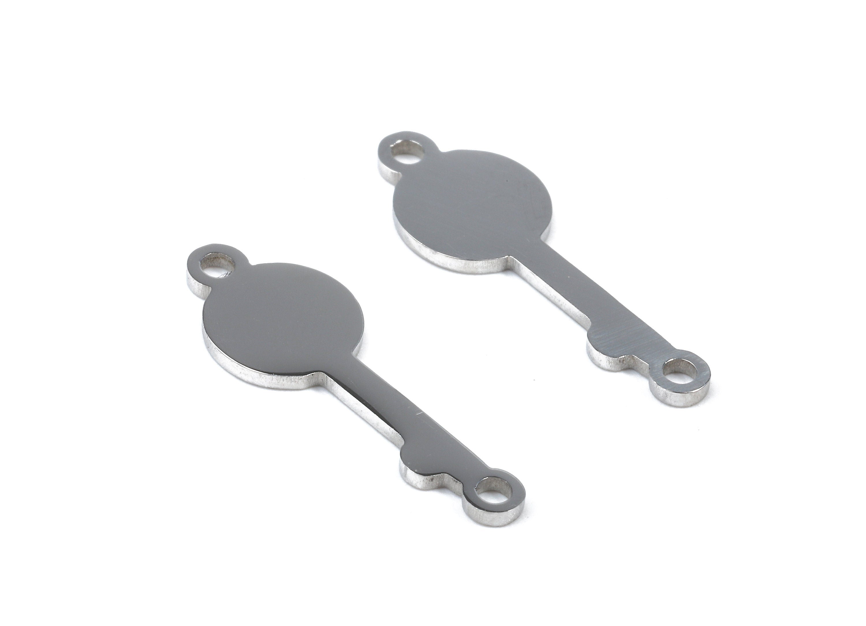 Stainless Steel Key Connector - Key Earrings Charms and Pendant - Bracelet Pendant - 20.47x7.13x0.95mm - SS1123 - DOMEDBAZAAR