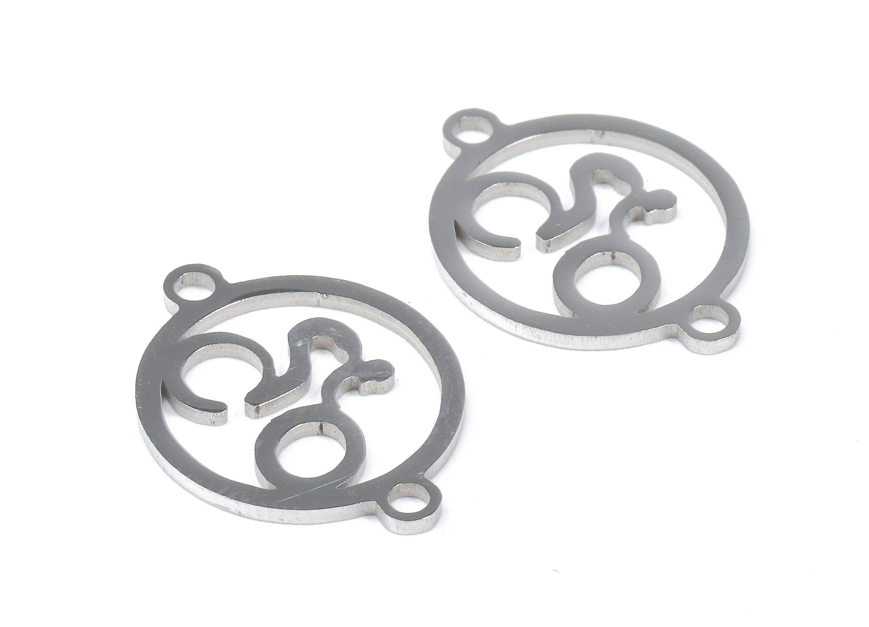 Stainless Steel Bicycler Connector - Bicycler Earrings Charms and Pendant - Bracelet Pendant - 19.8x15.41x0.94mm - SS1120 - DOMEDBAZAAR