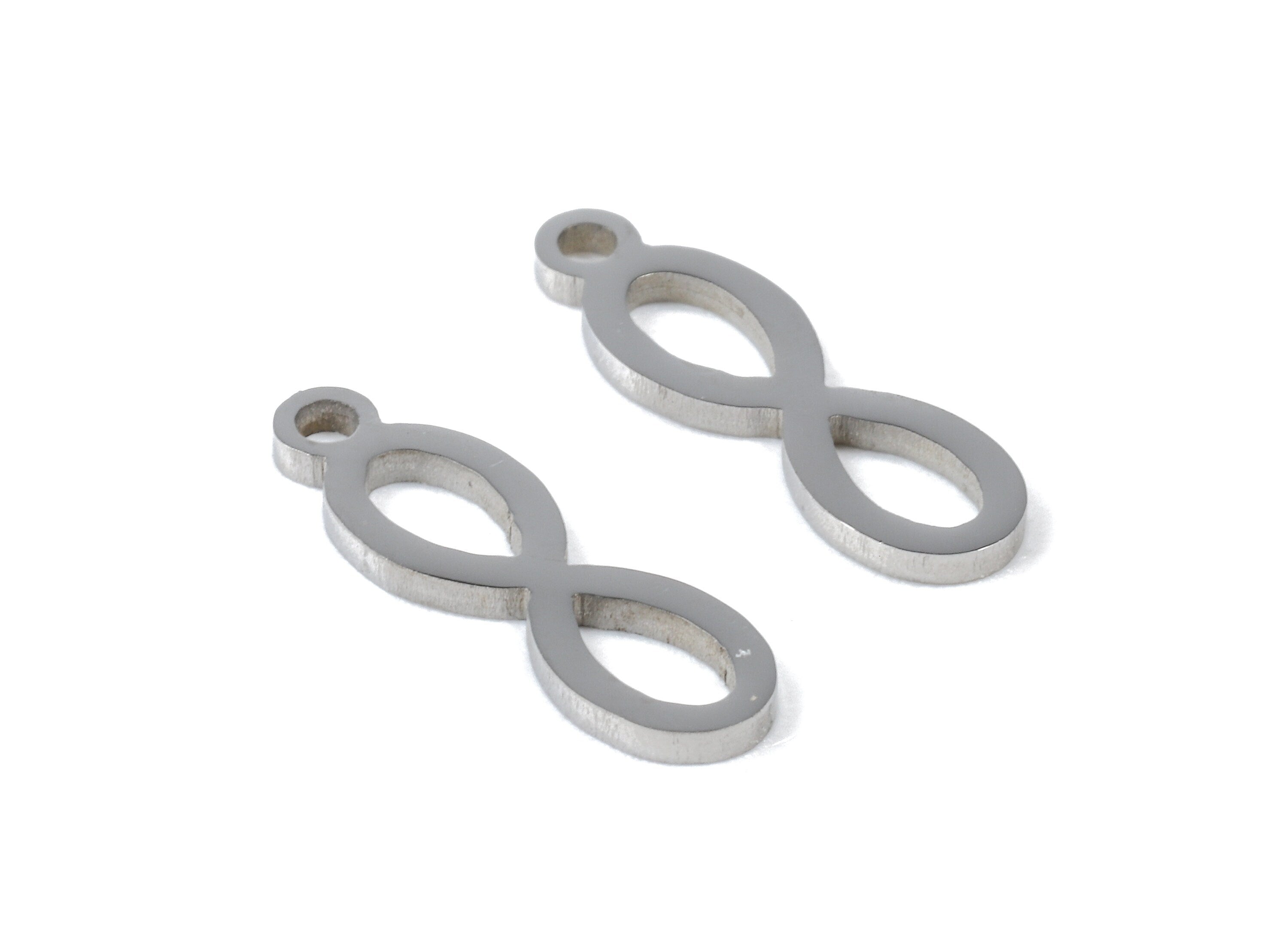 Stainless Steel Infinity Charms - Infinity Earrings and Pendant - Bracelet Pendant - Jewelry Supplies - 14.94x4.56x0.93mm - SS1042 - DOMEDBAZAAR