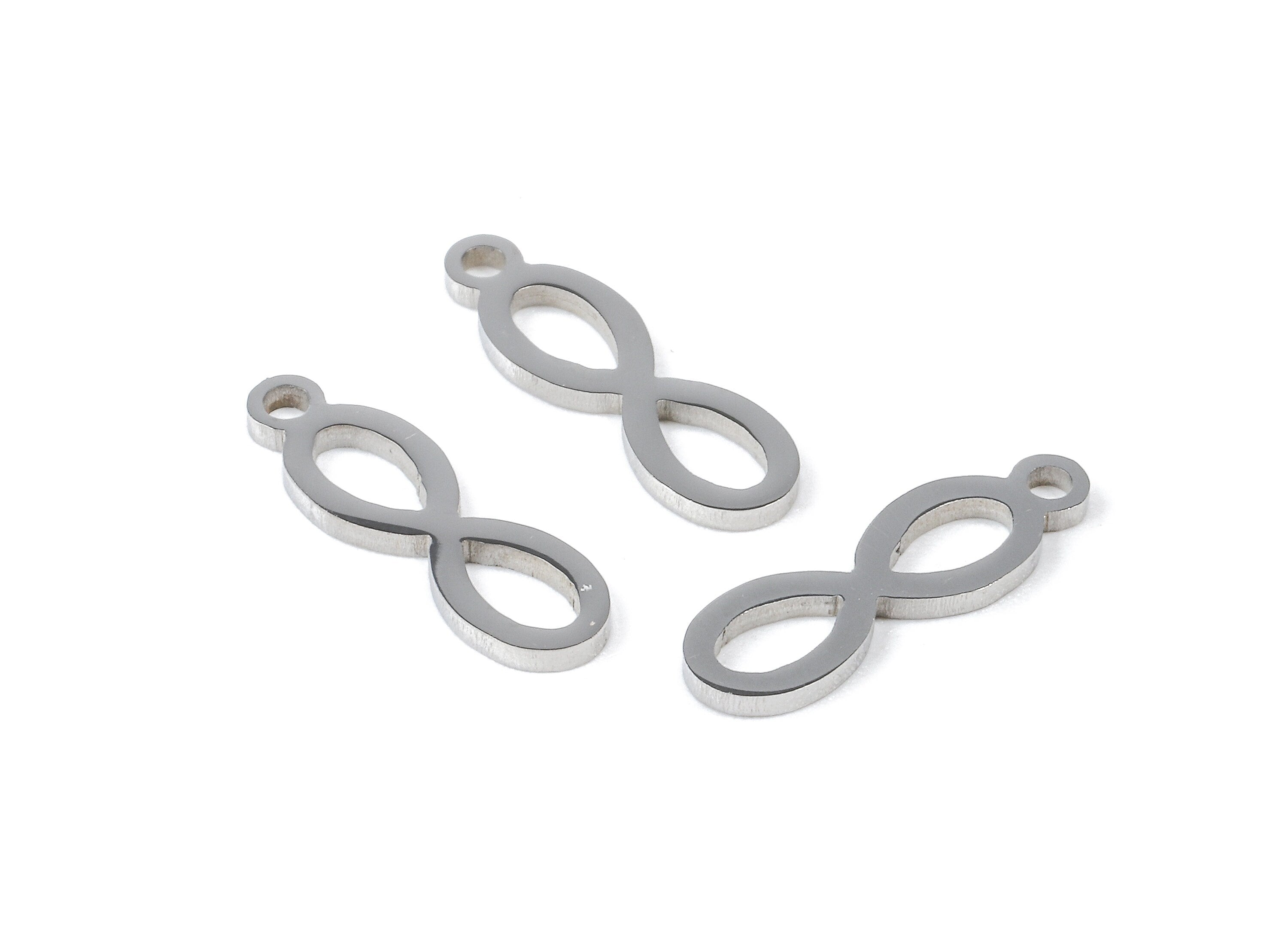 Stainless Steel Infinity Charms - Infinity Earrings and Pendant - Bracelet Pendant - Jewelry Supplies - 14.94x4.56x0.93mm - SS1042 - DOMEDBAZAAR
