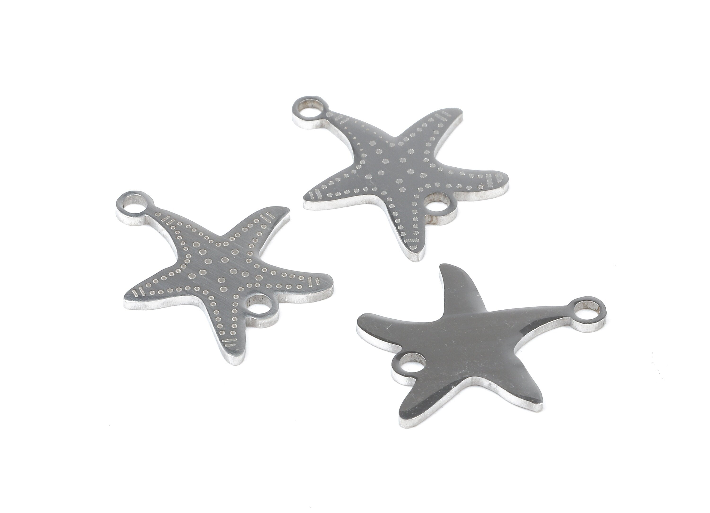 Stainless Steel Starfish Connector - Starfish Earrings Charms and Pendant - Bracelet Pendant - 18.01x15.01x0.95mm - SS1100 - DOMEDBAZAAR