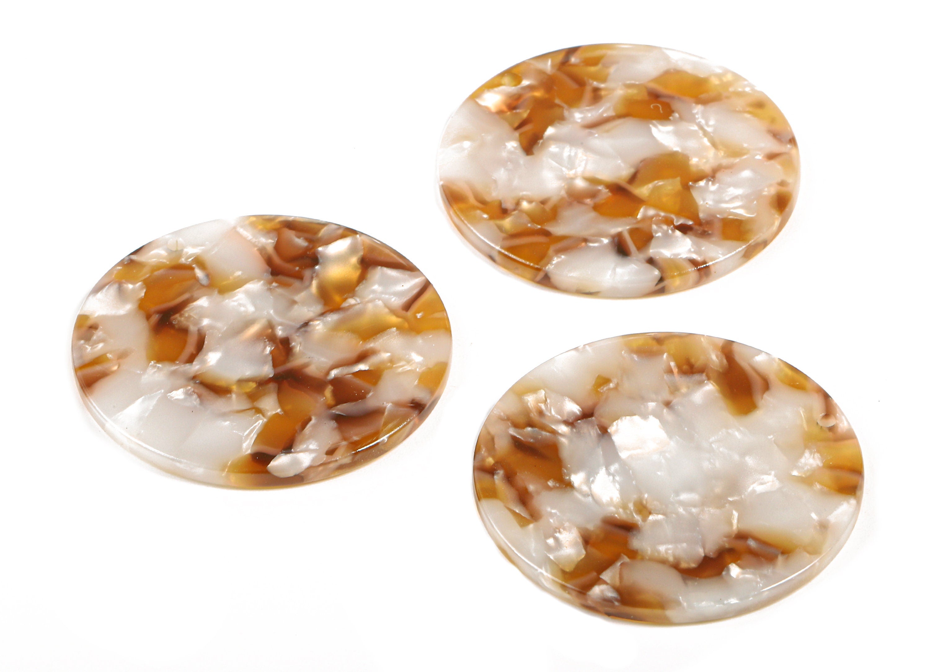 Acetate Round Charms - Coin Earrings and Pendant - Earring Findings - Jewelry Supplys - Color Code: A376 - 35x35x2.11mm - AC1135-A376 - DOMEDBAZAAR