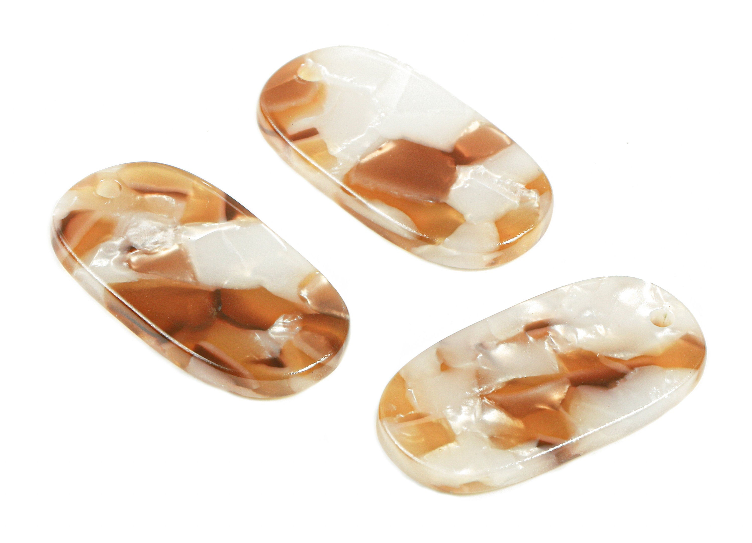 Acetate Oval Charms - Oval Earrings and Pendant - Earring Findings - Jewelry Supplys - Color Code: A376 - 26.38x14.11x2.63mm - AC1156-A376 - DOMEDBAZAAR