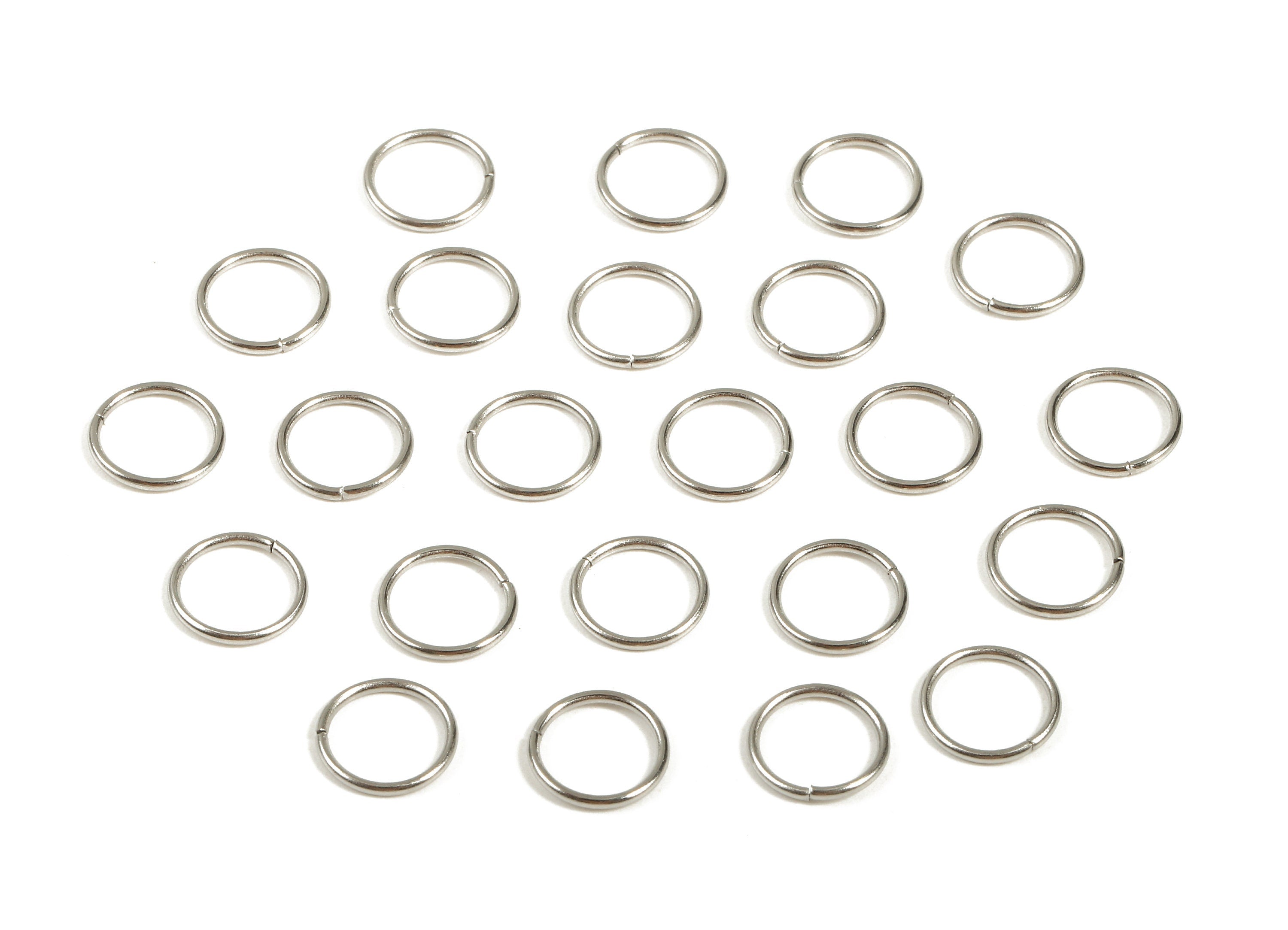Stainless Steel 0.8x8 Jump Rings - Stainless Steel Open Jump Rings - Stainless Steel Connectors - Jewelry Supplies - 8x8x0.85mm - SS1158 - DOMEDBAZAAR