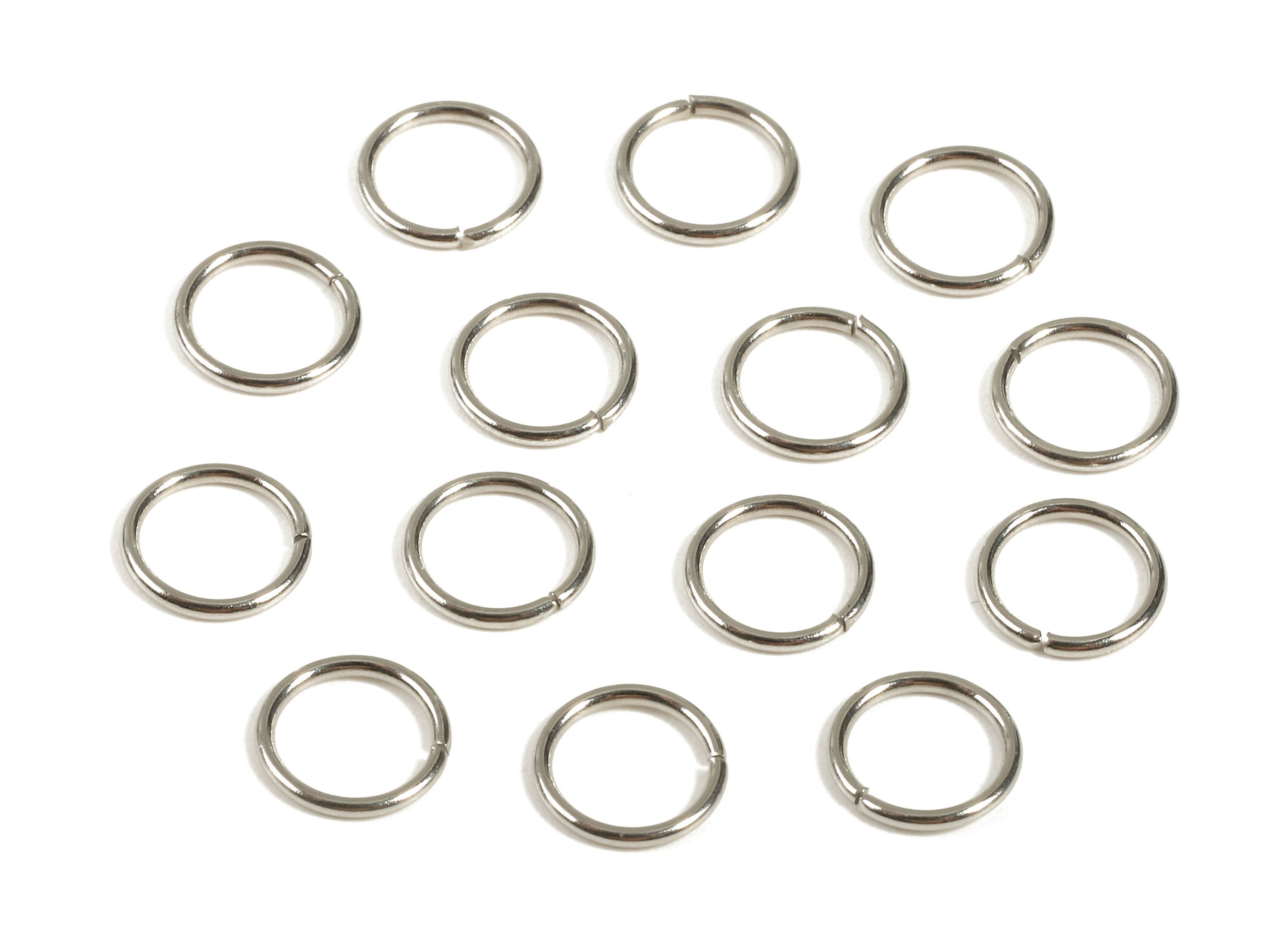 Stainless Steel 0.8x7 Jump Rings - Stainless Steel Open Jump Rings - Stainless Steel Connectors - Jewellery Supplies - 7x7x0.8mm - SS1157 - DOMEDBAZAAR