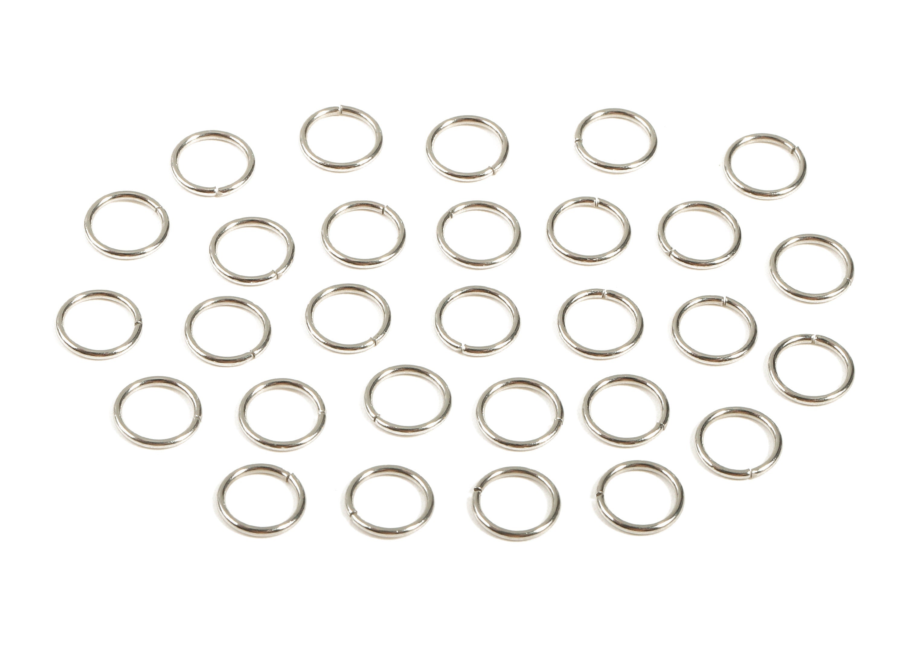 Stainless Steel 0.8x7 Jump Rings - Stainless Steel Open Jump Rings - Stainless Steel Connectors - Jewellery Supplies - 7x7x0.8mm - SS1157 - DOMEDBAZAAR