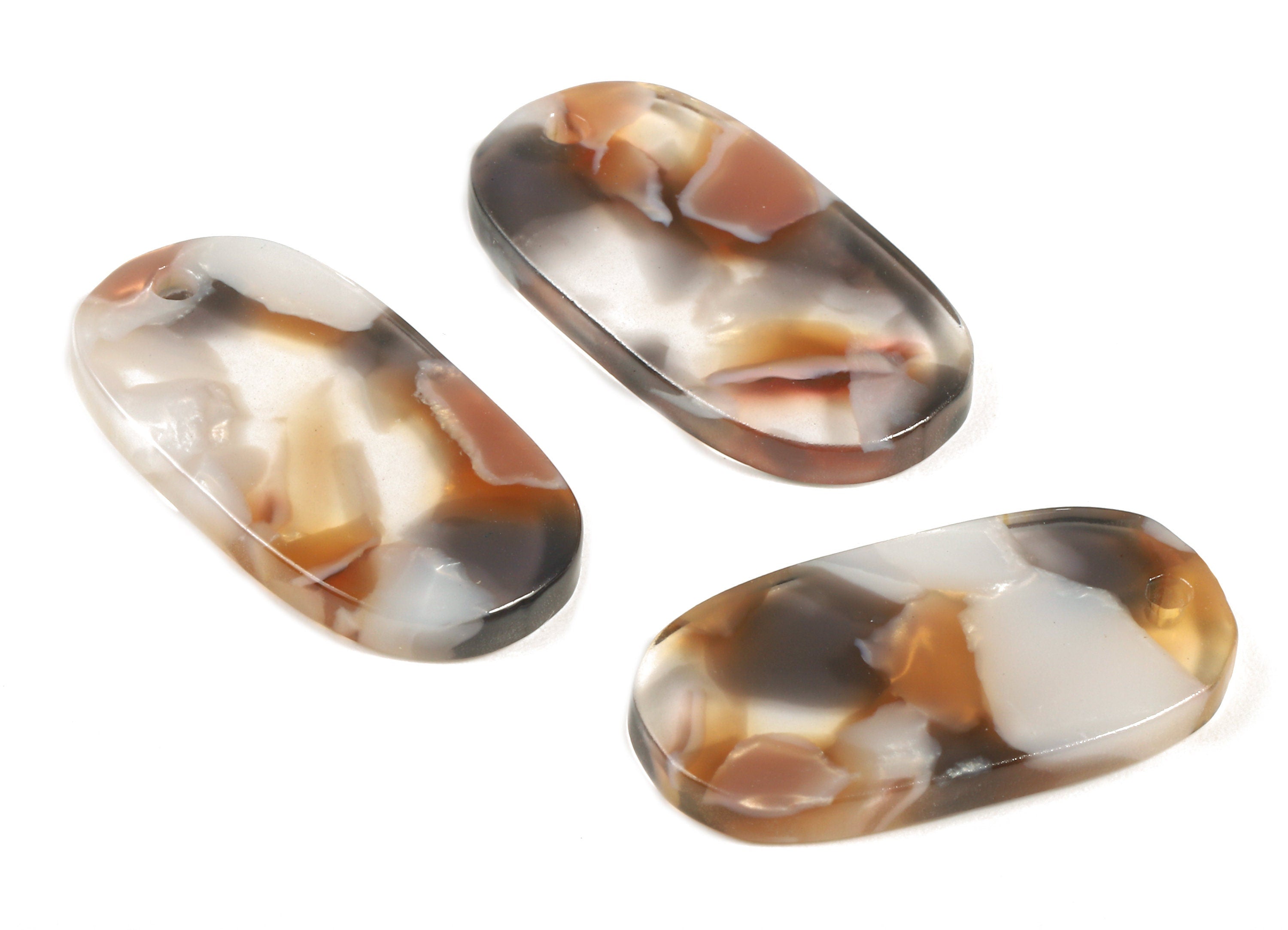 Acetate Oval Charms - Oval Earrings and Pendant - Earring Findings - Jewelry Supplys - Color Code: A372 - 26.38x14.11x2.63mm - AC1156-A372 - DOMEDBAZAAR
