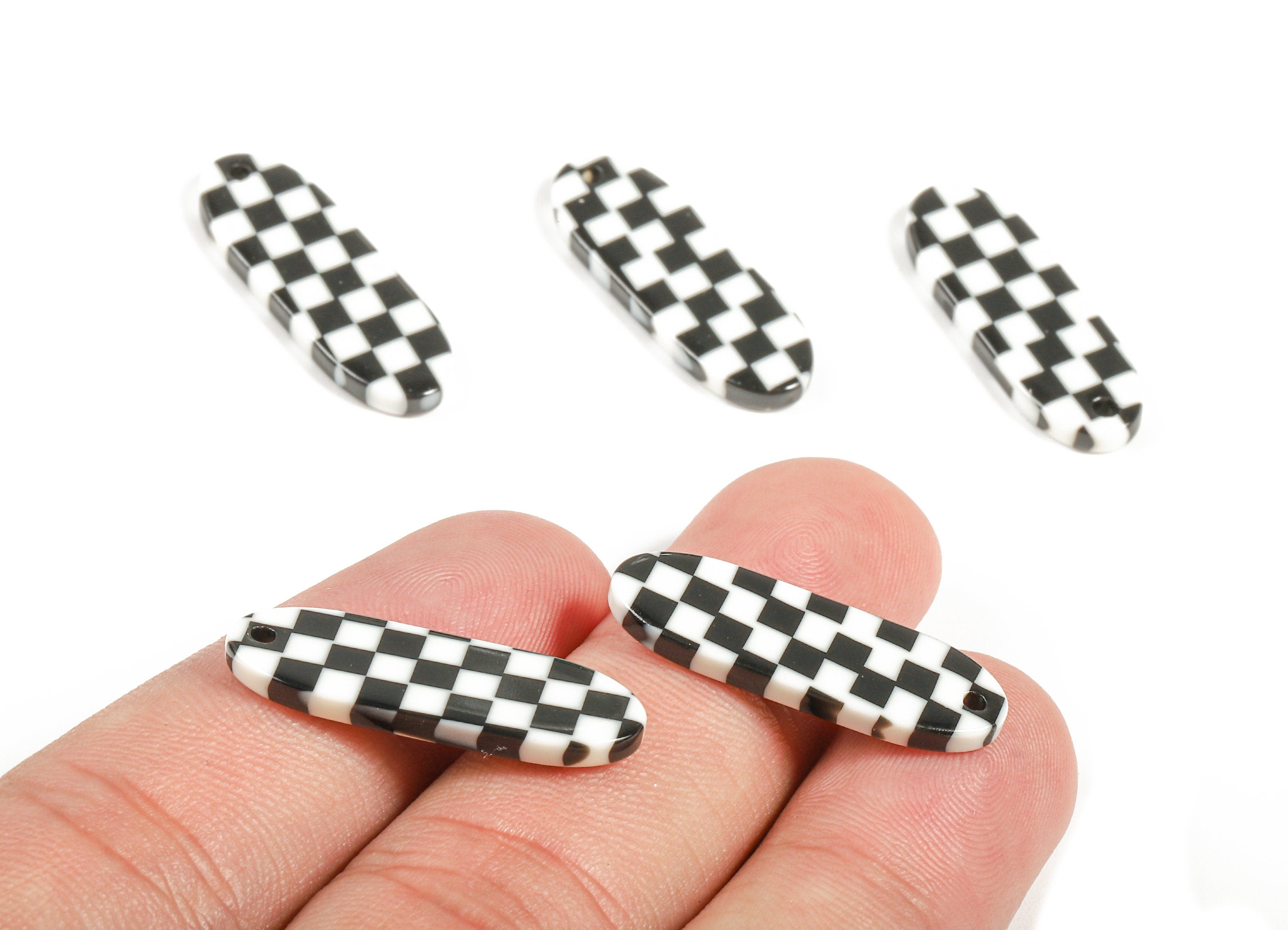 Acetate Oval Charms - Oval Earrings and Pendant - Earring Findings - Jewelry Supplies - Color Code: A175 - 26.7x9x2.4mm - AC1732-A175 - DOMEDBAZAAR