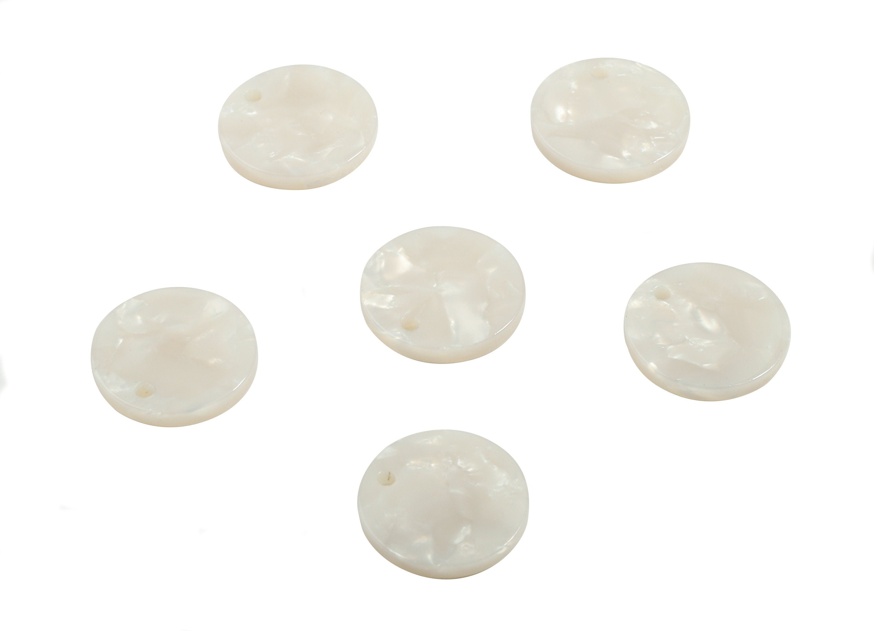 Acetate Round Charms - Round Earrings and Pendant - Earring Findings - Jewelry Supplies - Color Code: A12 - 15.7x15.7x2.35mm - AC1675-A12 - DOMEDBAZAAR