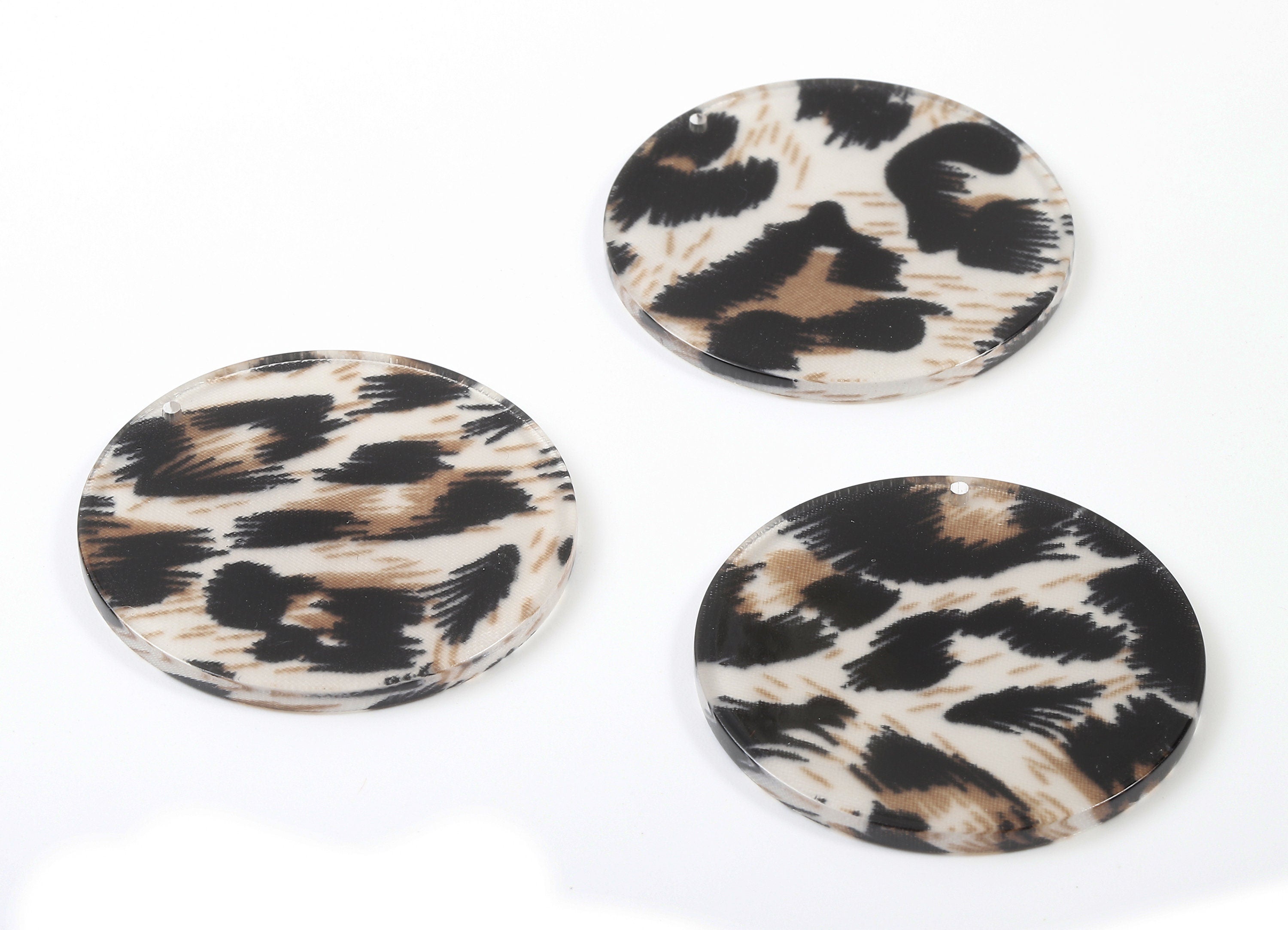 Acetate Round Charms - Coin Earring and Pendant - Earring Findings - Jewelry Supplies - Color Code: A266 - 37.57x37.57x2.55mm - AC1573-A266 - DOMEDBAZAAR