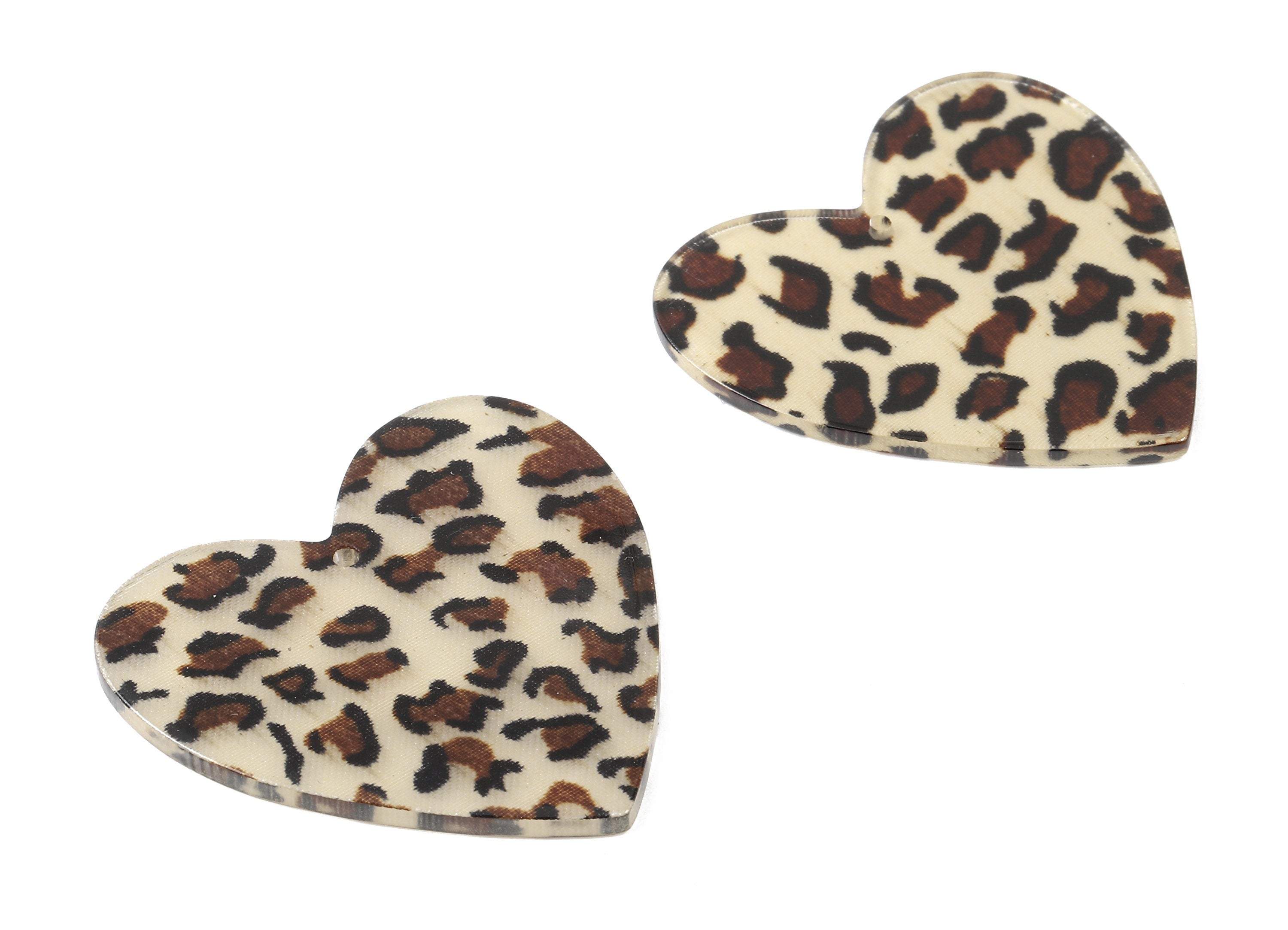 Acrylic Heart Charms - Heart Earring and Pendant - Earring Findings - Jewelry Supplies - Color Code: A128- 43.15x42.8x2.29mm - AC1746-A128 - DOMEDBAZAAR